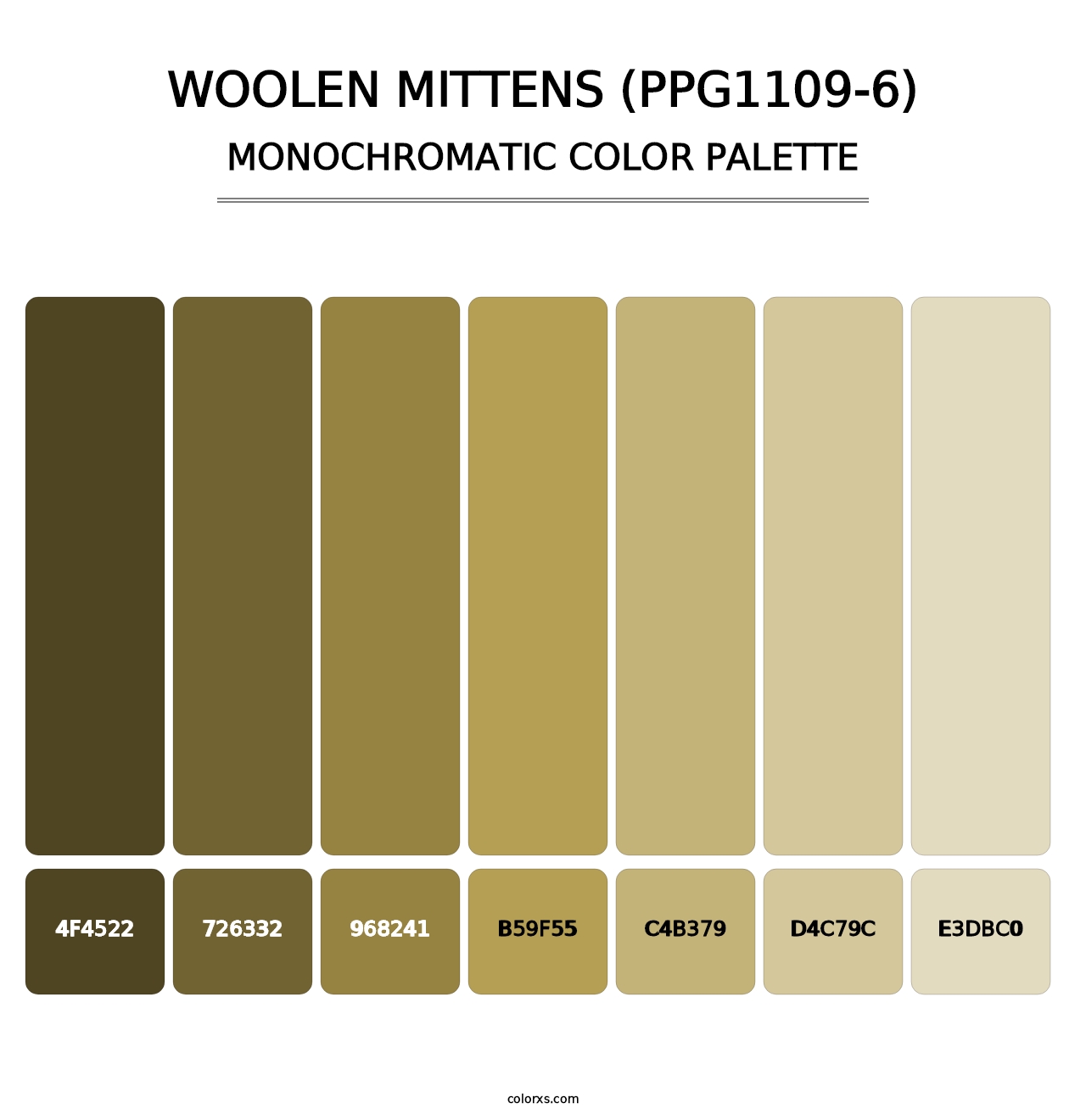 Woolen Mittens (PPG1109-6) - Monochromatic Color Palette