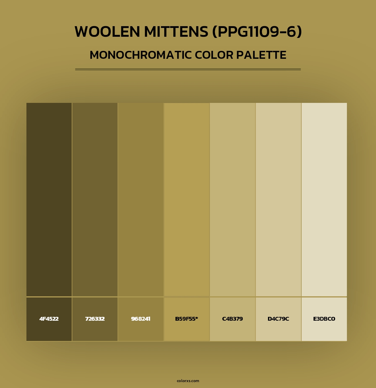 Woolen Mittens (PPG1109-6) - Monochromatic Color Palette