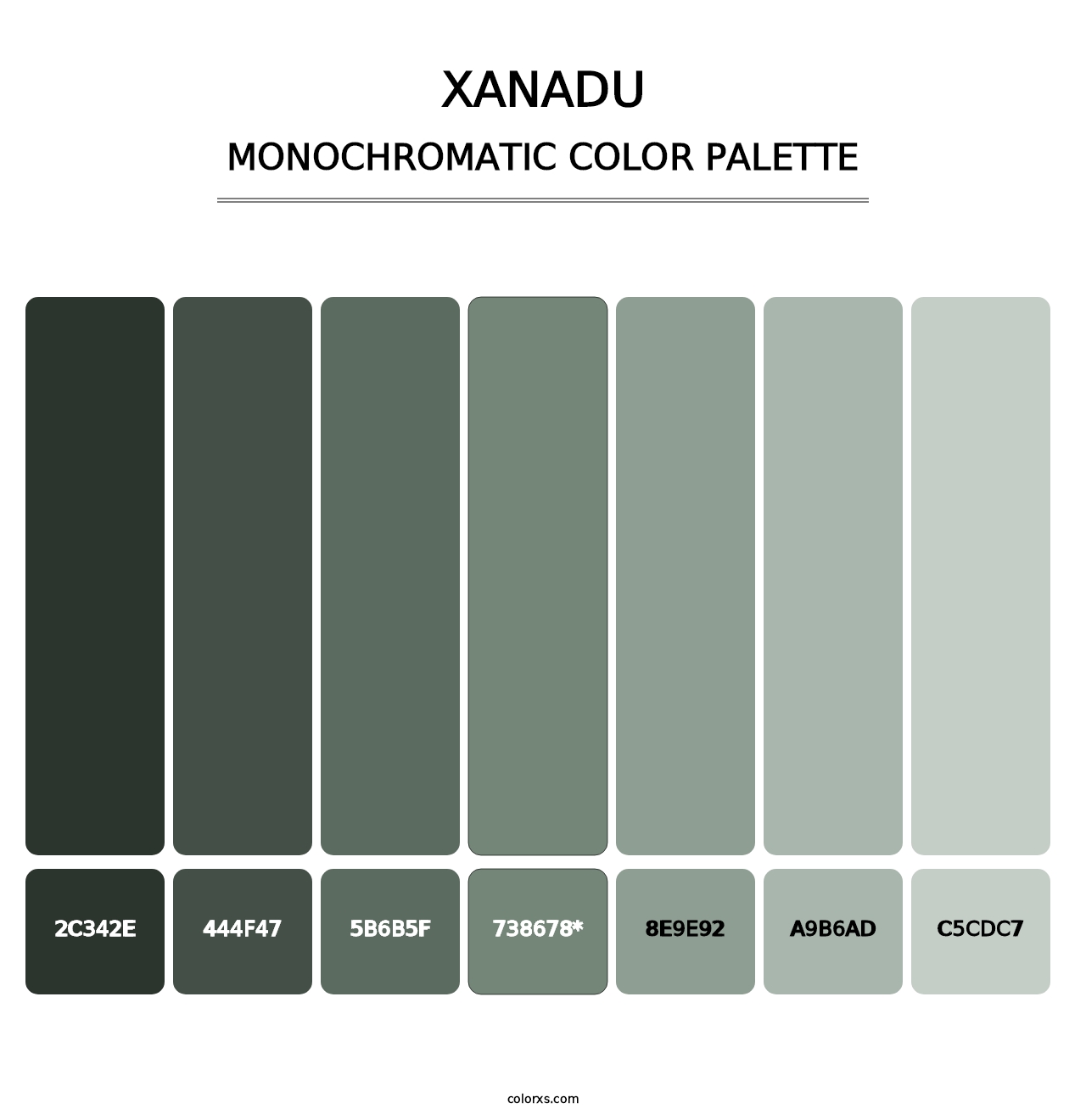 Xanadu - Monochromatic Color Palette