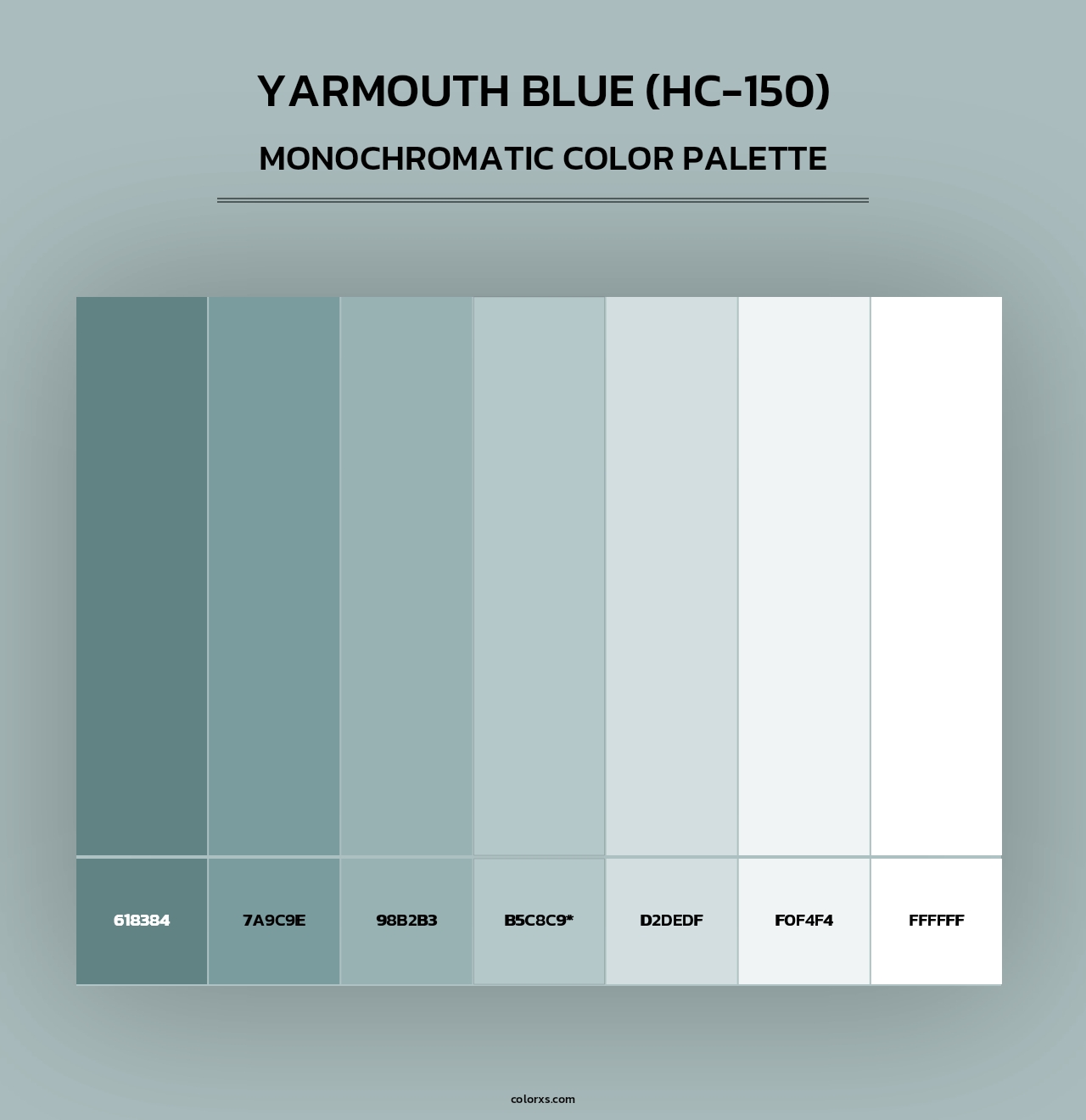 Yarmouth Blue (HC-150) - Monochromatic Color Palette