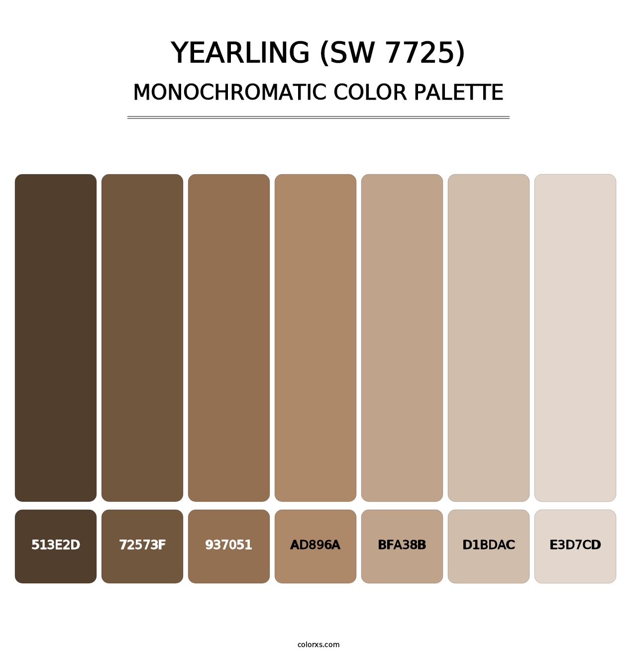 Yearling (SW 7725) - Monochromatic Color Palette