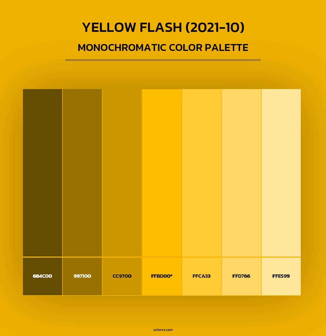 Yellow Flash (2021-10) - Monochromatic Color Palette