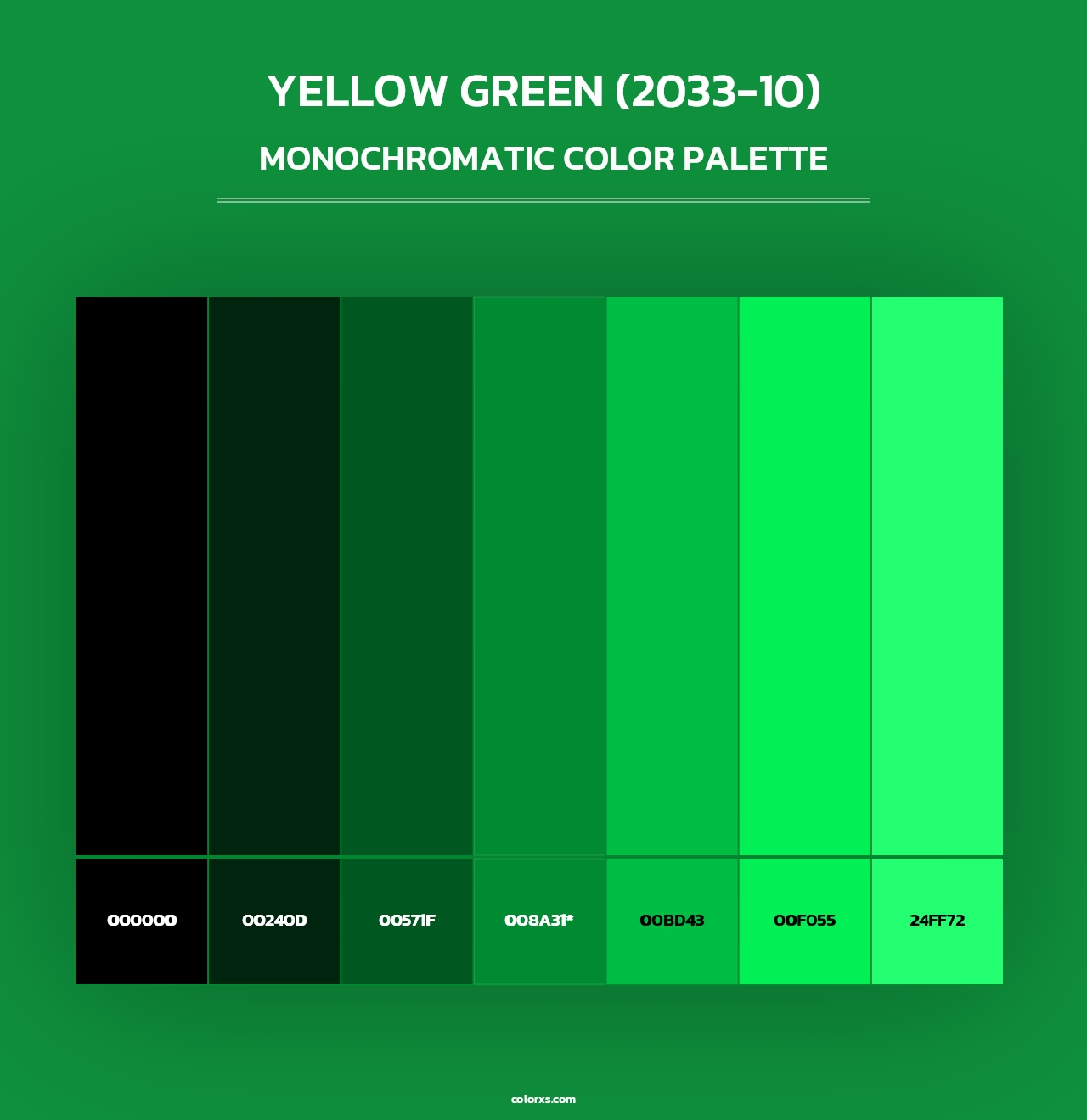 Yellow Green (2033-10) - Monochromatic Color Palette