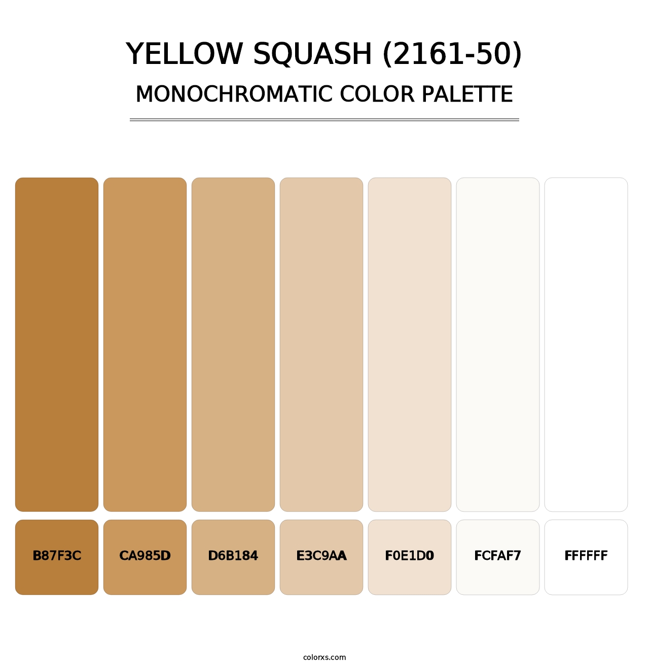 Yellow Squash (2161-50) - Monochromatic Color Palette