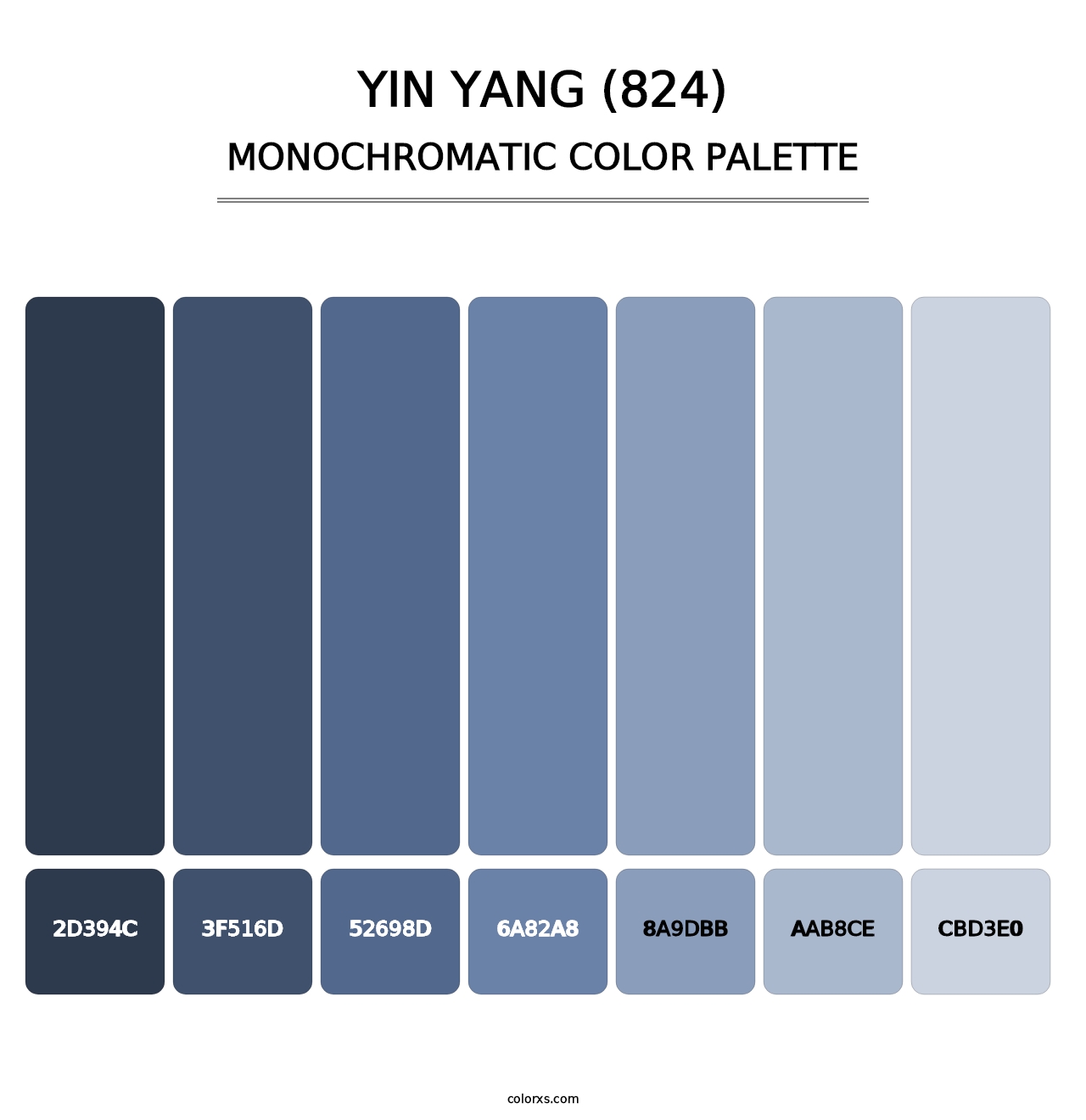 Yin Yang (824) - Monochromatic Color Palette