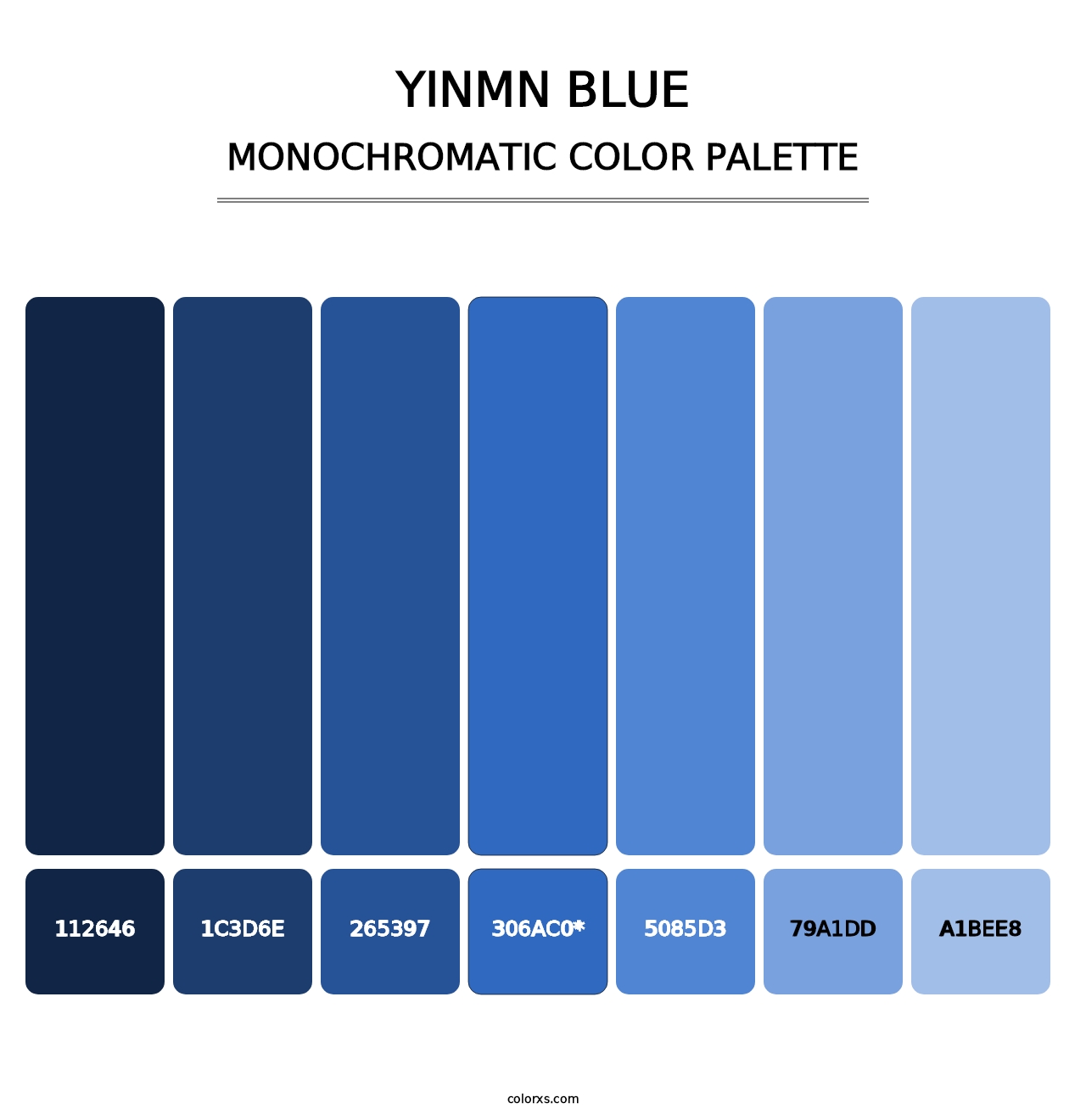 YInMn Blue - Monochromatic Color Palette