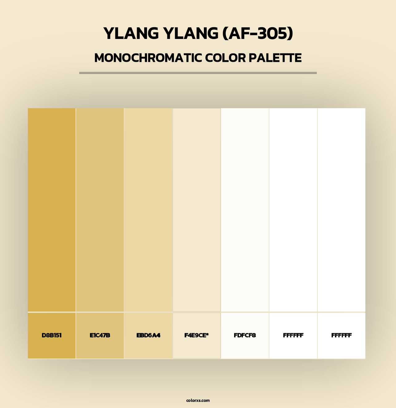 Ylang Ylang (AF-305) - Monochromatic Color Palette