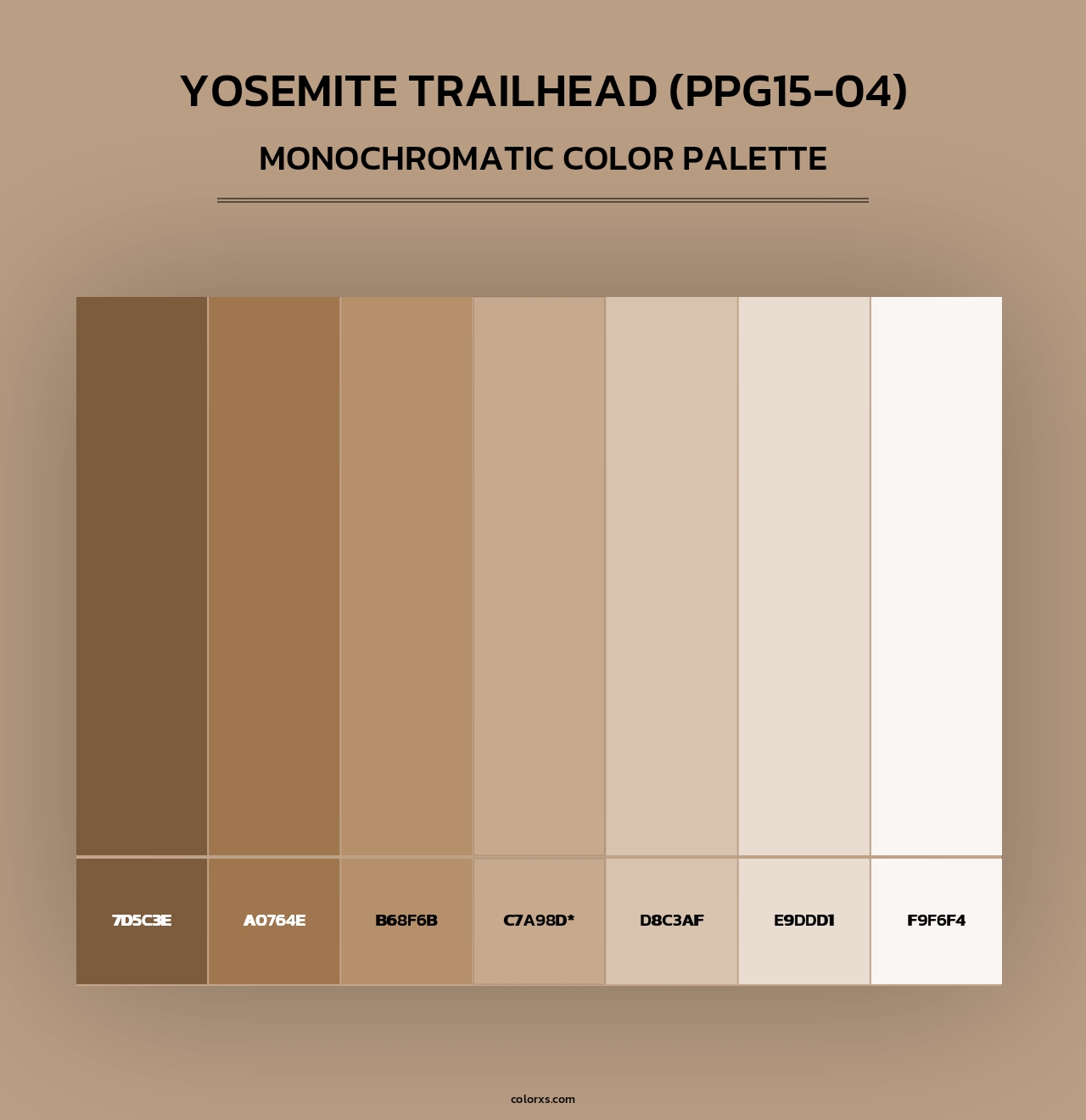 Yosemite Trailhead (PPG15-04) - Monochromatic Color Palette