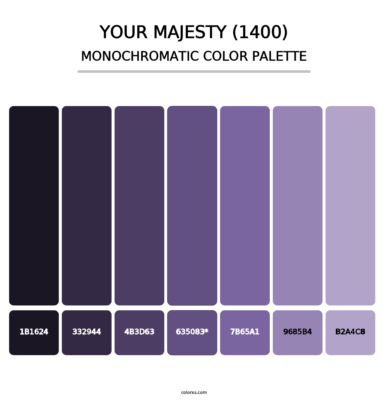 Your Majesty (1400) - Monochromatic Color Palette
