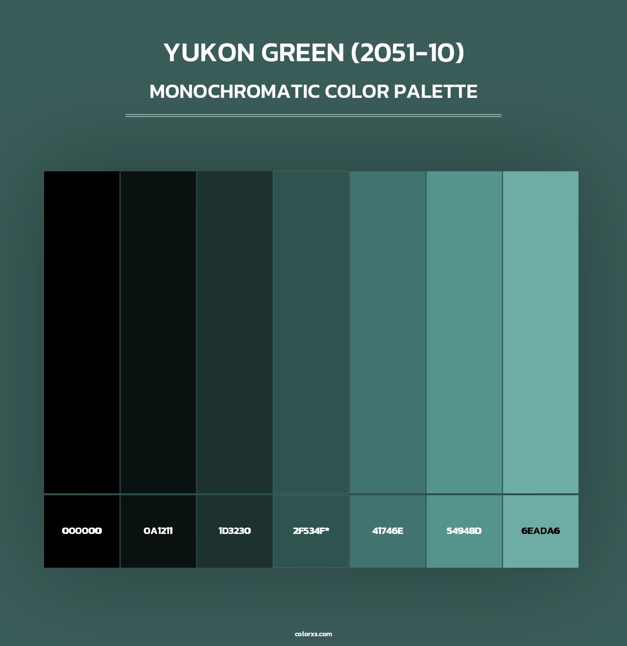 Yukon Green (2051-10) - Monochromatic Color Palette
