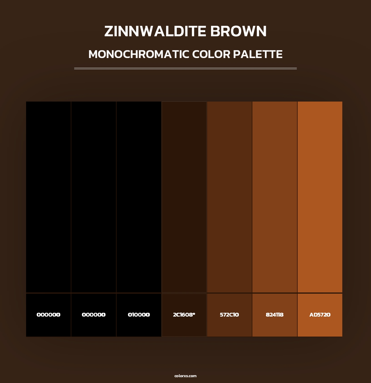Zinnwaldite Brown - Monochromatic Color Palette