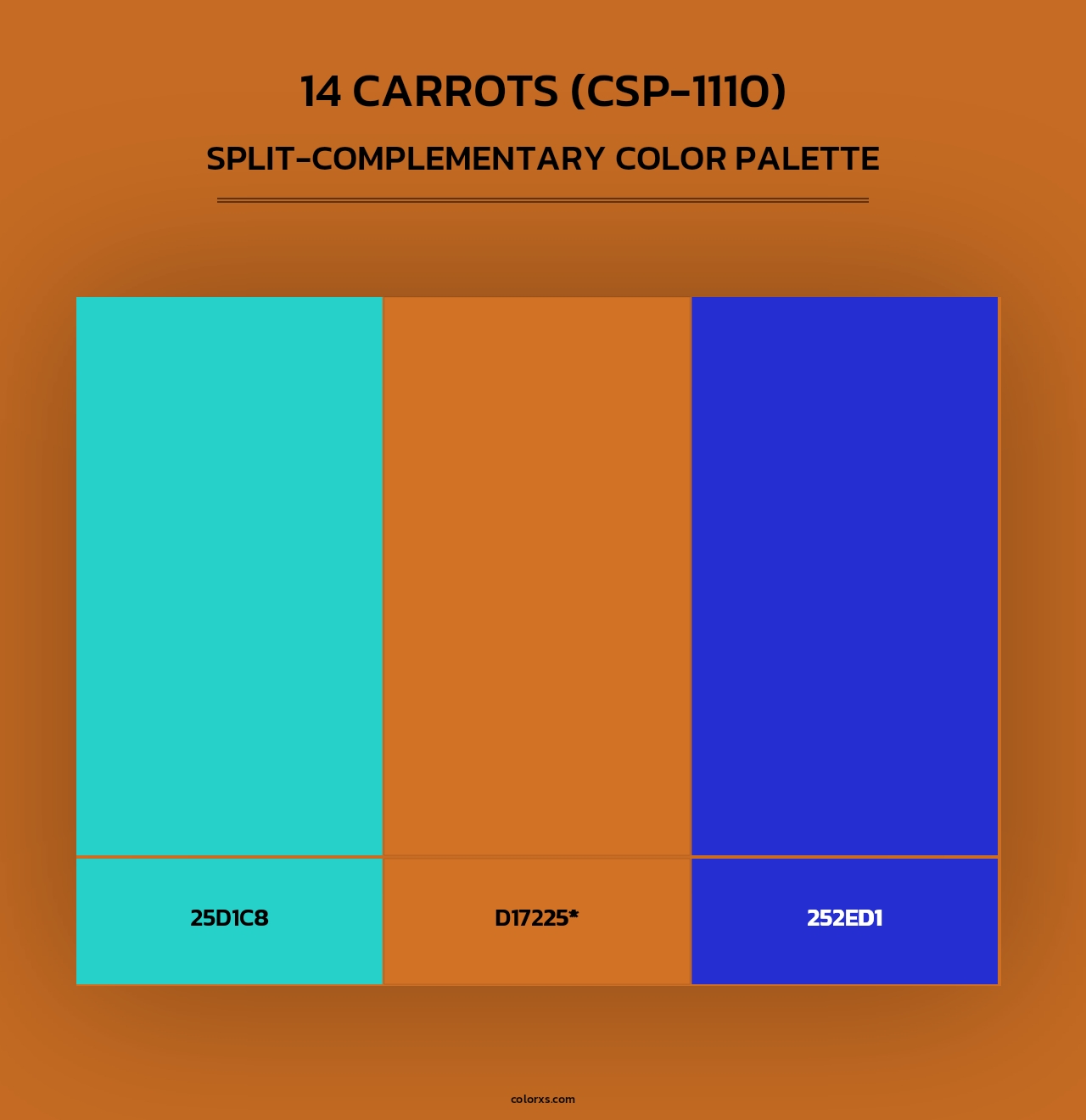 14 Carrots (CSP-1110) - Split-Complementary Color Palette