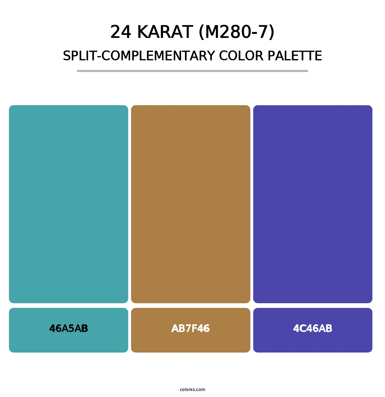 24 Karat (M280-7) - Split-Complementary Color Palette