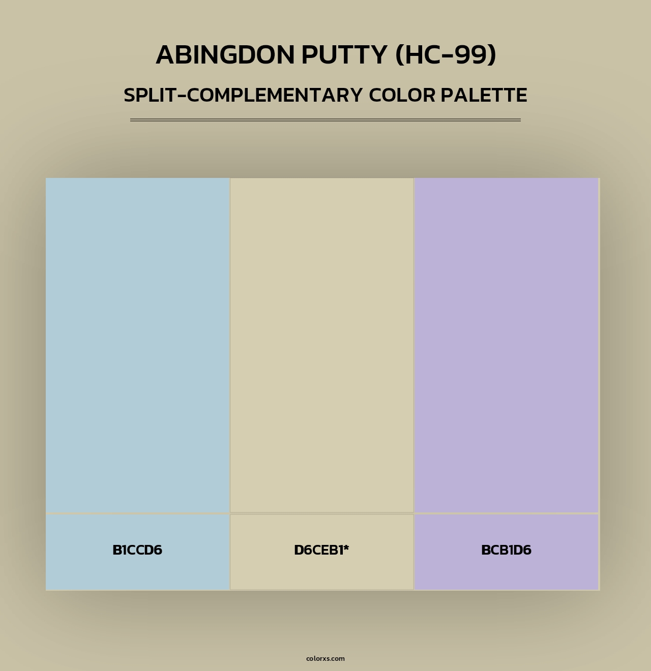 Abingdon Putty (HC-99) - Split-Complementary Color Palette