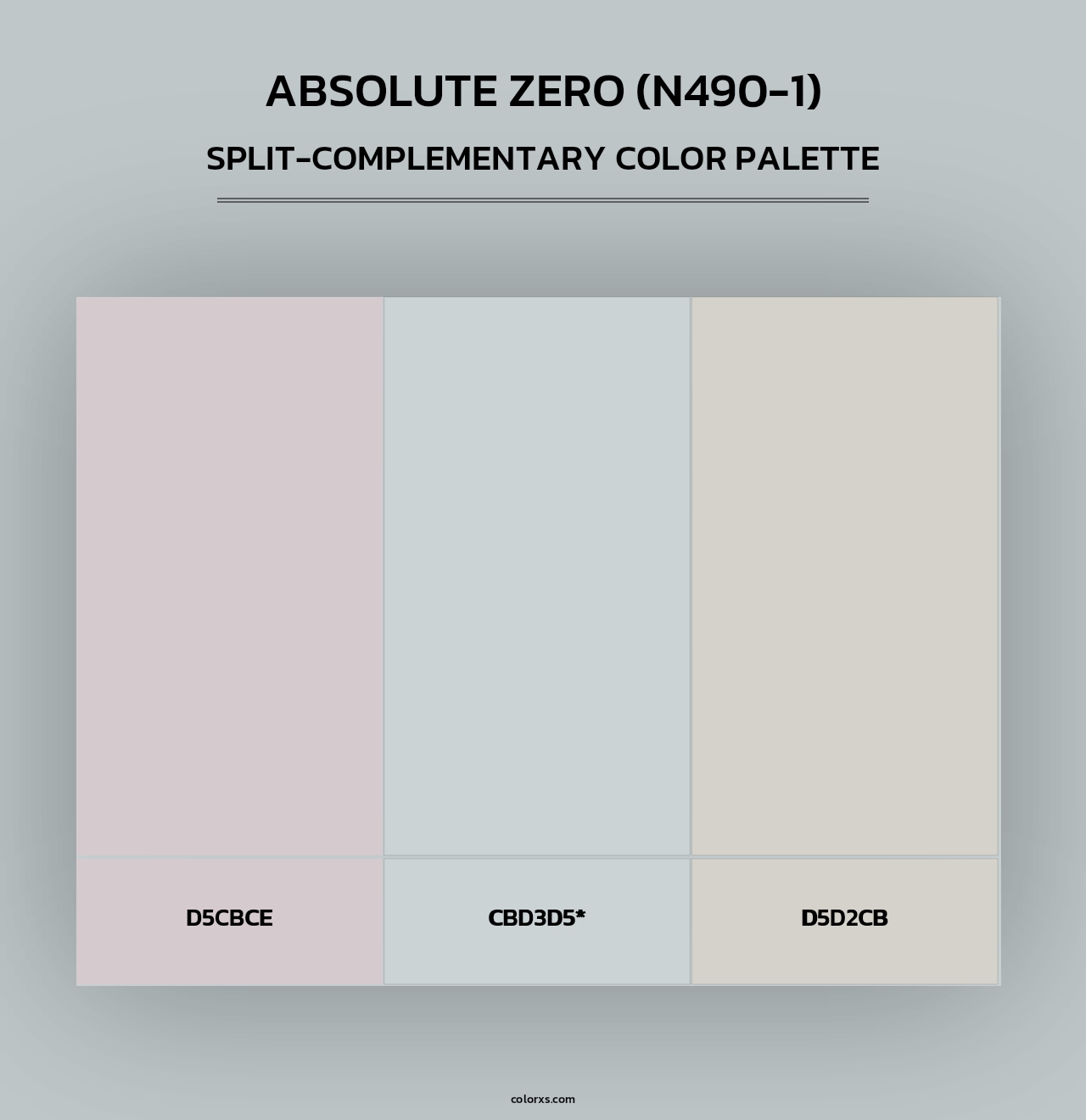 Absolute Zero (N490-1) - Split-Complementary Color Palette