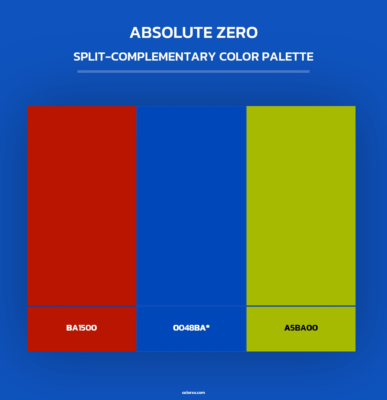 Absolute Zero - Split-Complementary Color Palette