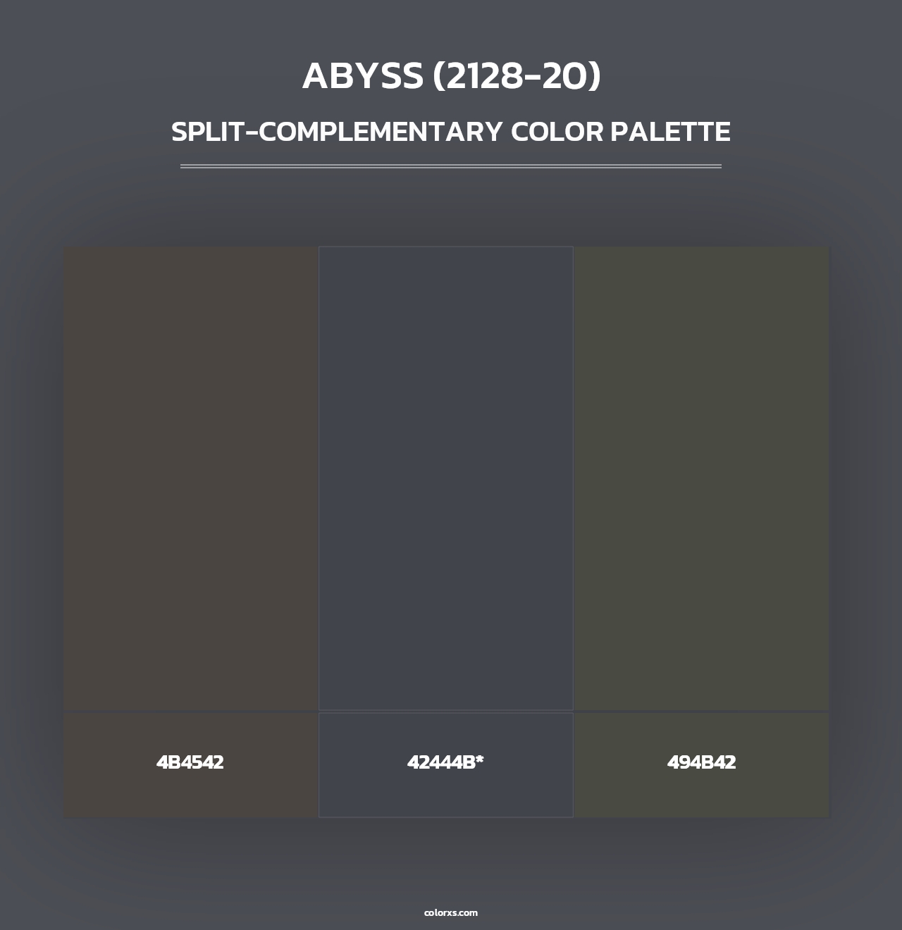 Abyss (2128-20) - Split-Complementary Color Palette