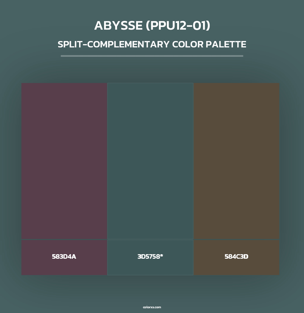 Abysse (PPU12-01) - Split-Complementary Color Palette