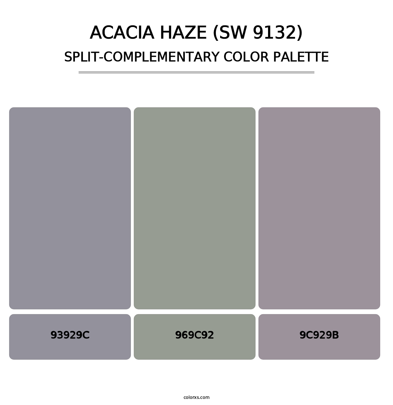 Acacia Haze (SW 9132) - Split-Complementary Color Palette