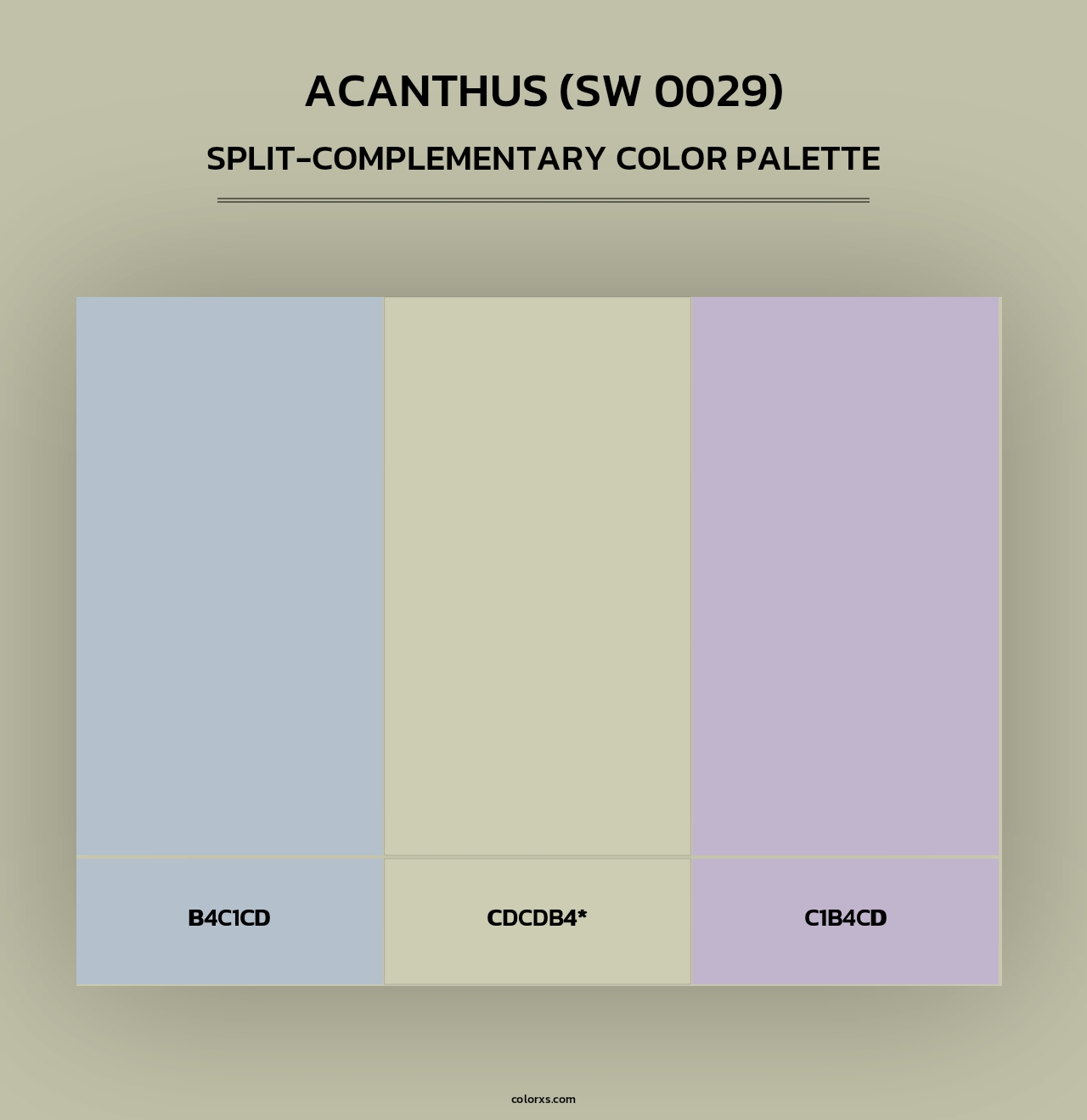 Acanthus (SW 0029) - Split-Complementary Color Palette