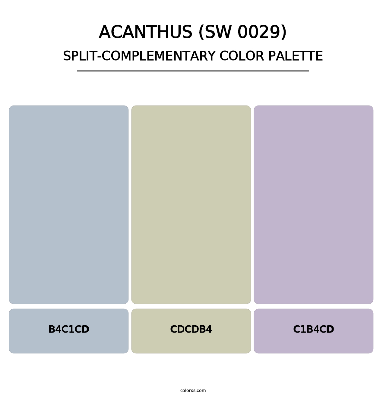 Acanthus (SW 0029) - Split-Complementary Color Palette