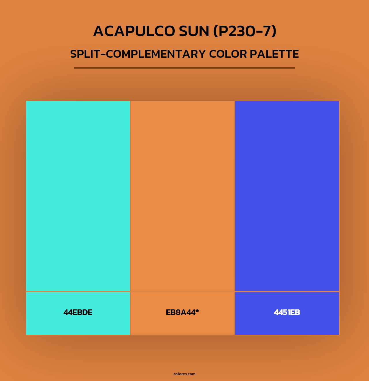 Acapulco Sun (P230-7) - Split-Complementary Color Palette