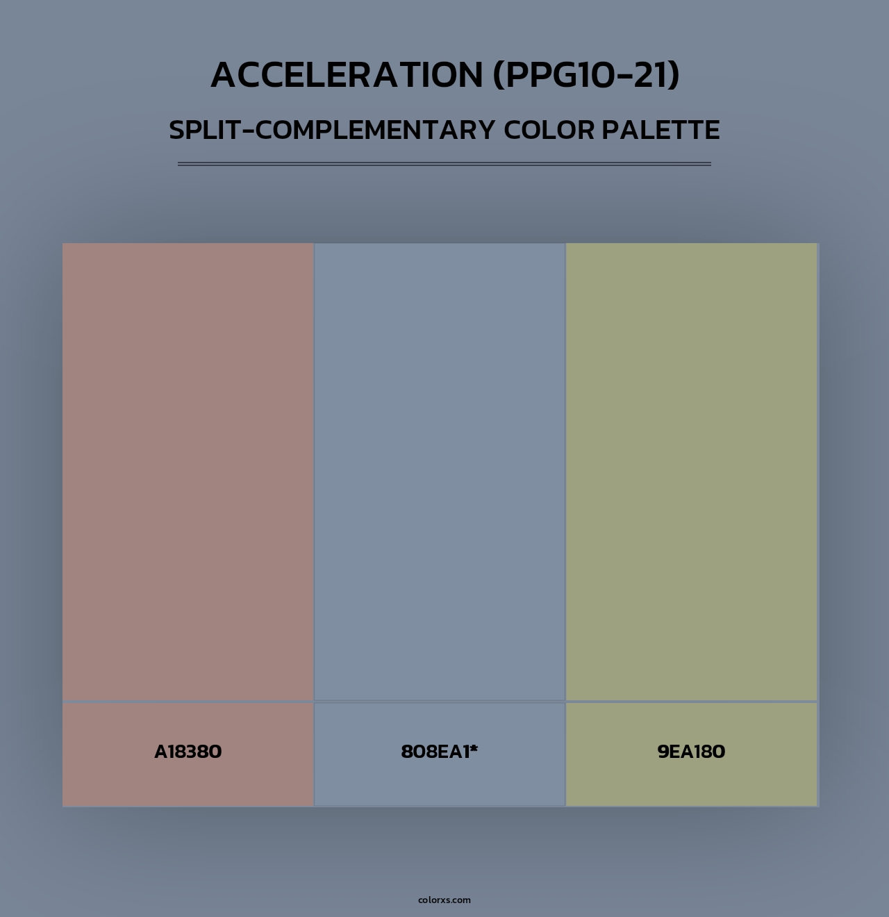 Acceleration (PPG10-21) - Split-Complementary Color Palette