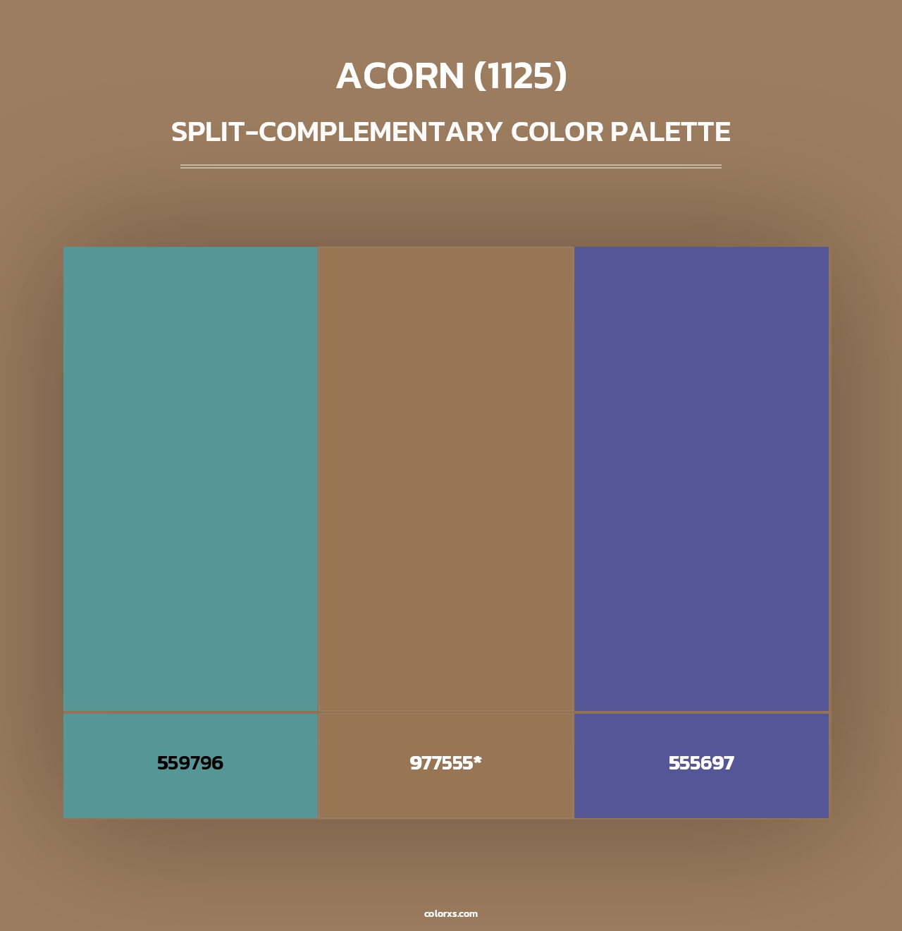 Acorn (1125) - Split-Complementary Color Palette