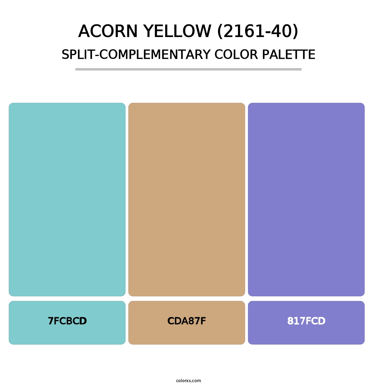 Acorn Yellow (2161-40) - Split-Complementary Color Palette