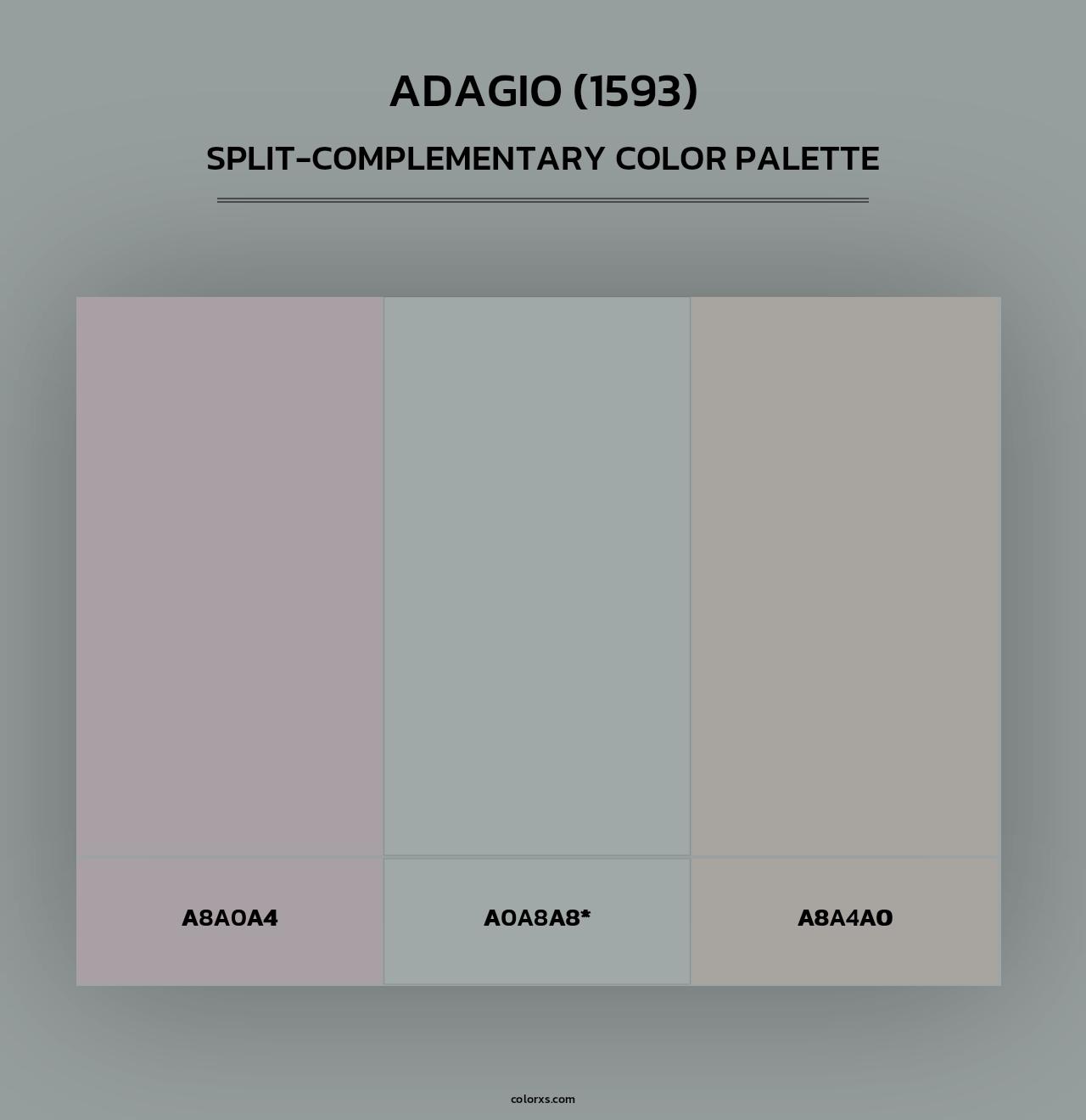 Adagio (1593) - Split-Complementary Color Palette