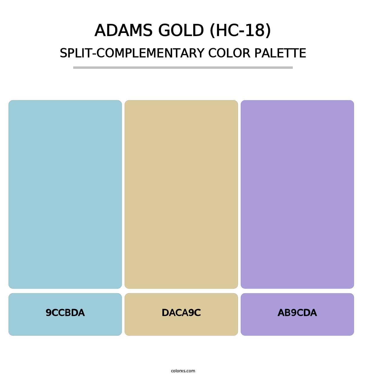 Adams Gold (HC-18) - Split-Complementary Color Palette