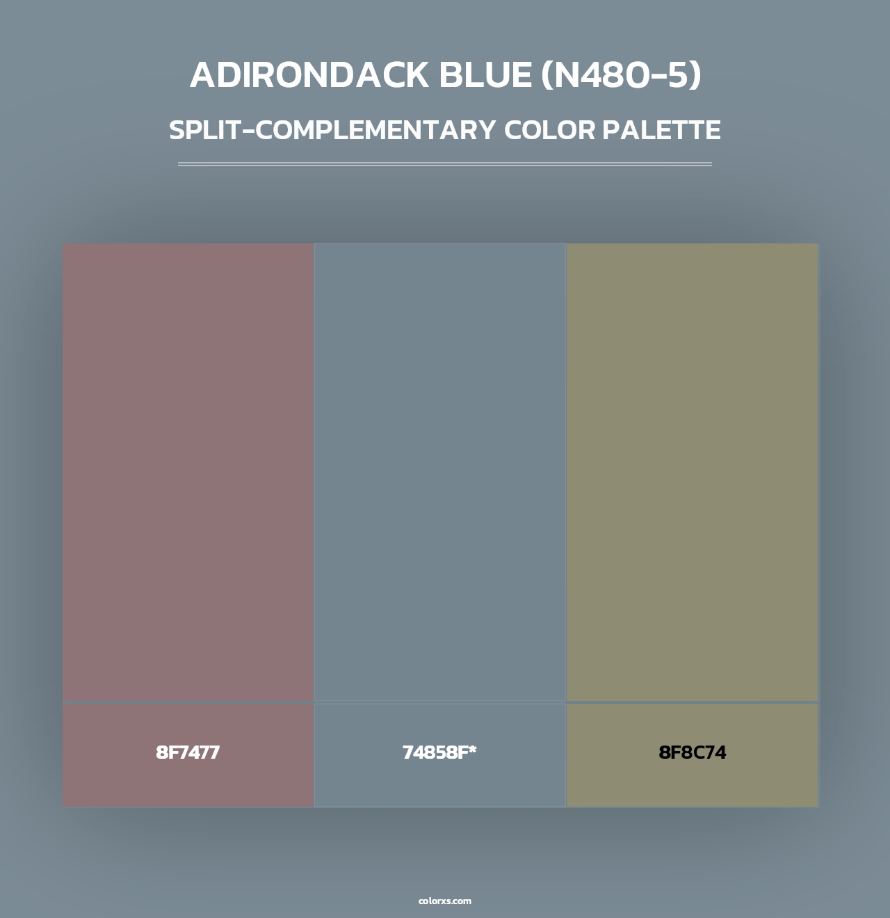 Adirondack Blue (N480-5) - Split-Complementary Color Palette