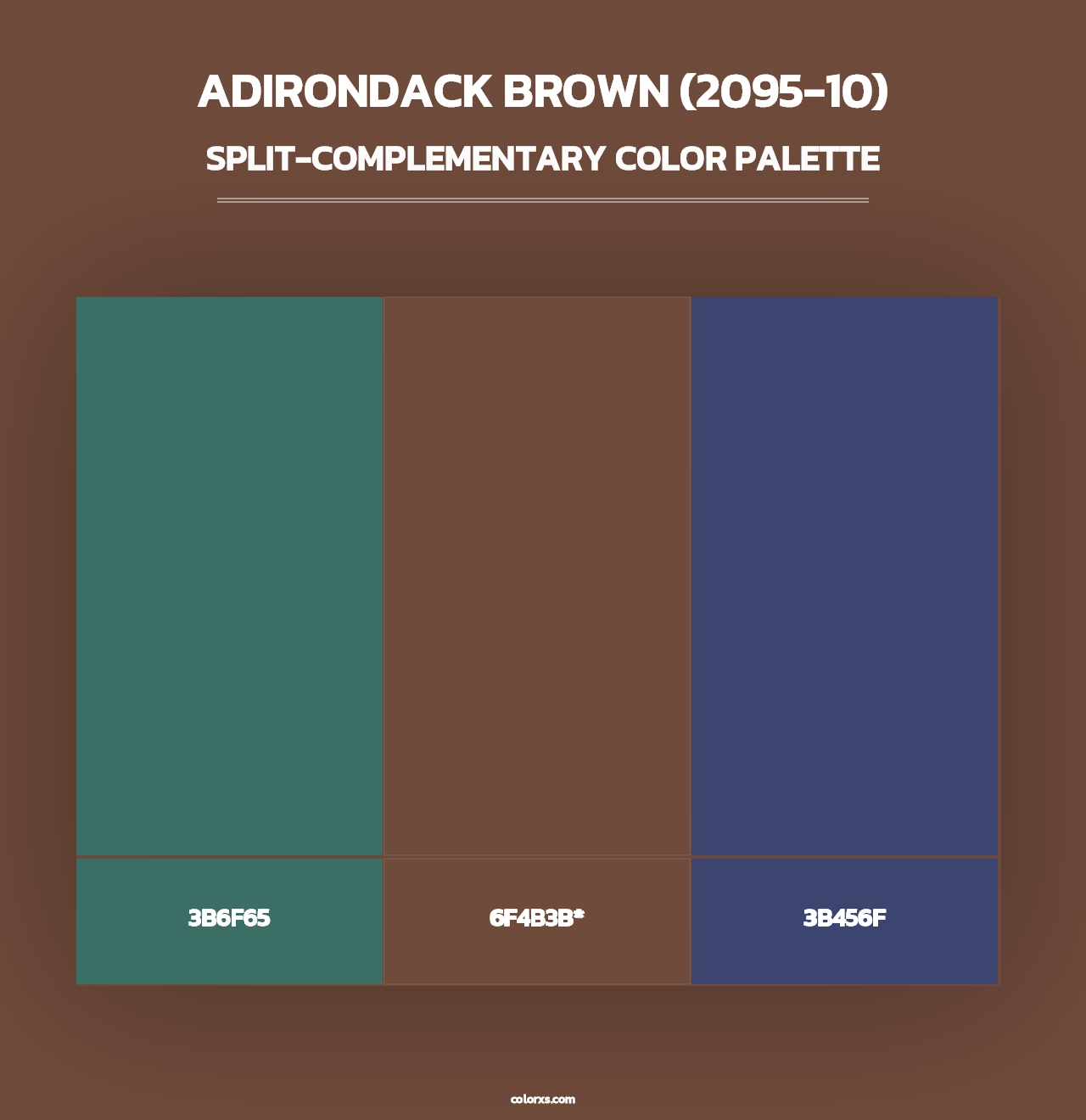 Adirondack Brown (2095-10) - Split-Complementary Color Palette