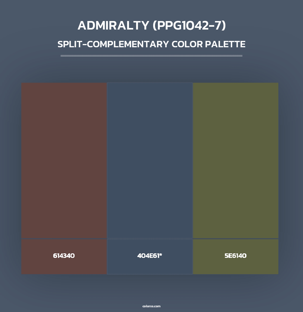 Admiralty (PPG1042-7) - Split-Complementary Color Palette