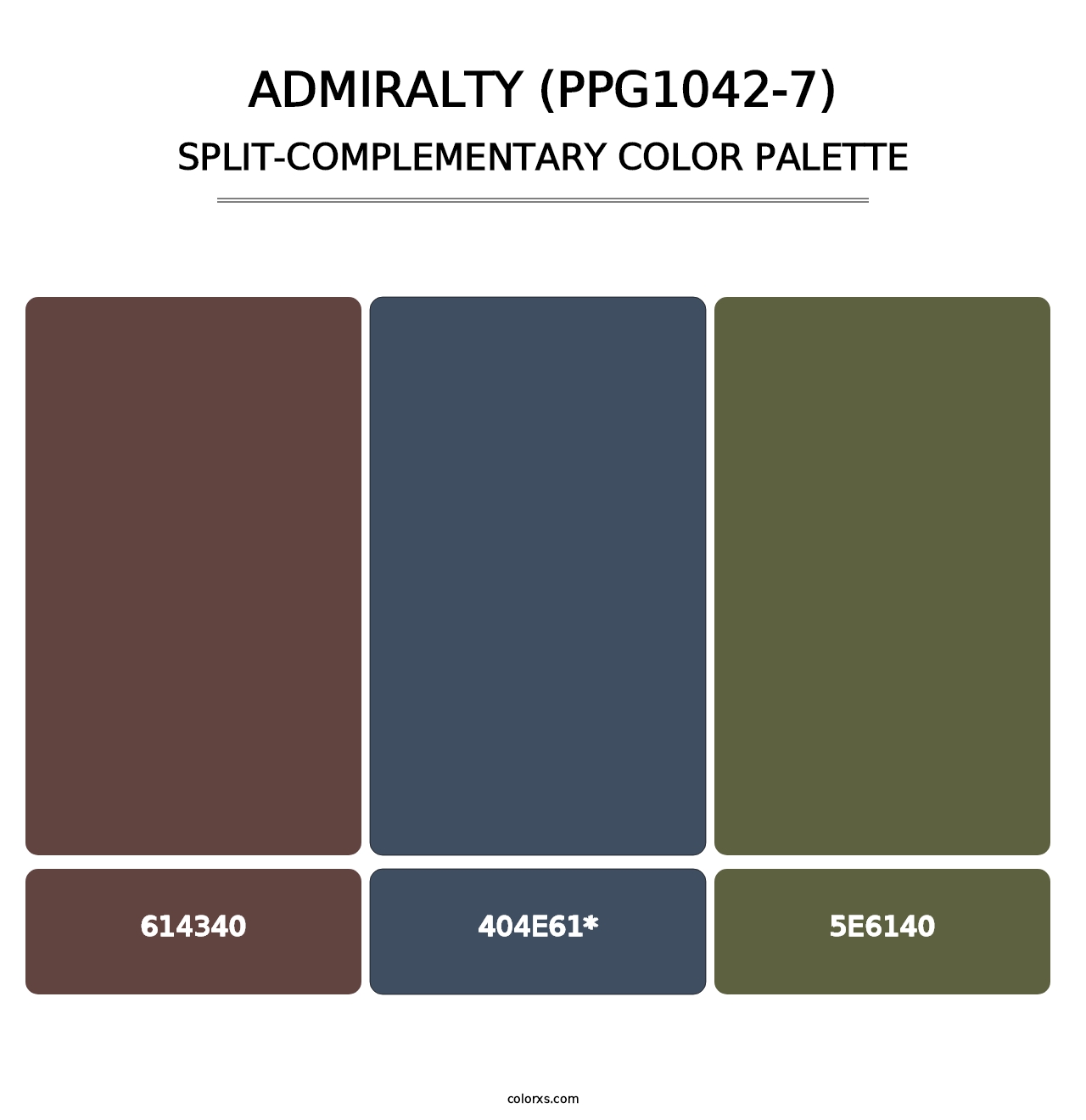 Admiralty (PPG1042-7) - Split-Complementary Color Palette