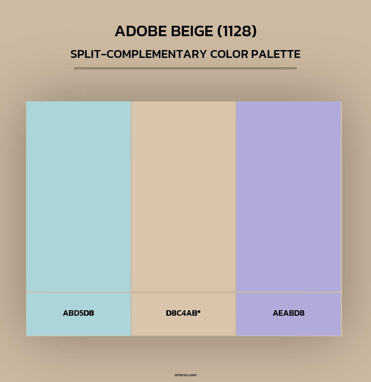 Adobe Beige (1128) - Split-Complementary Color Palette