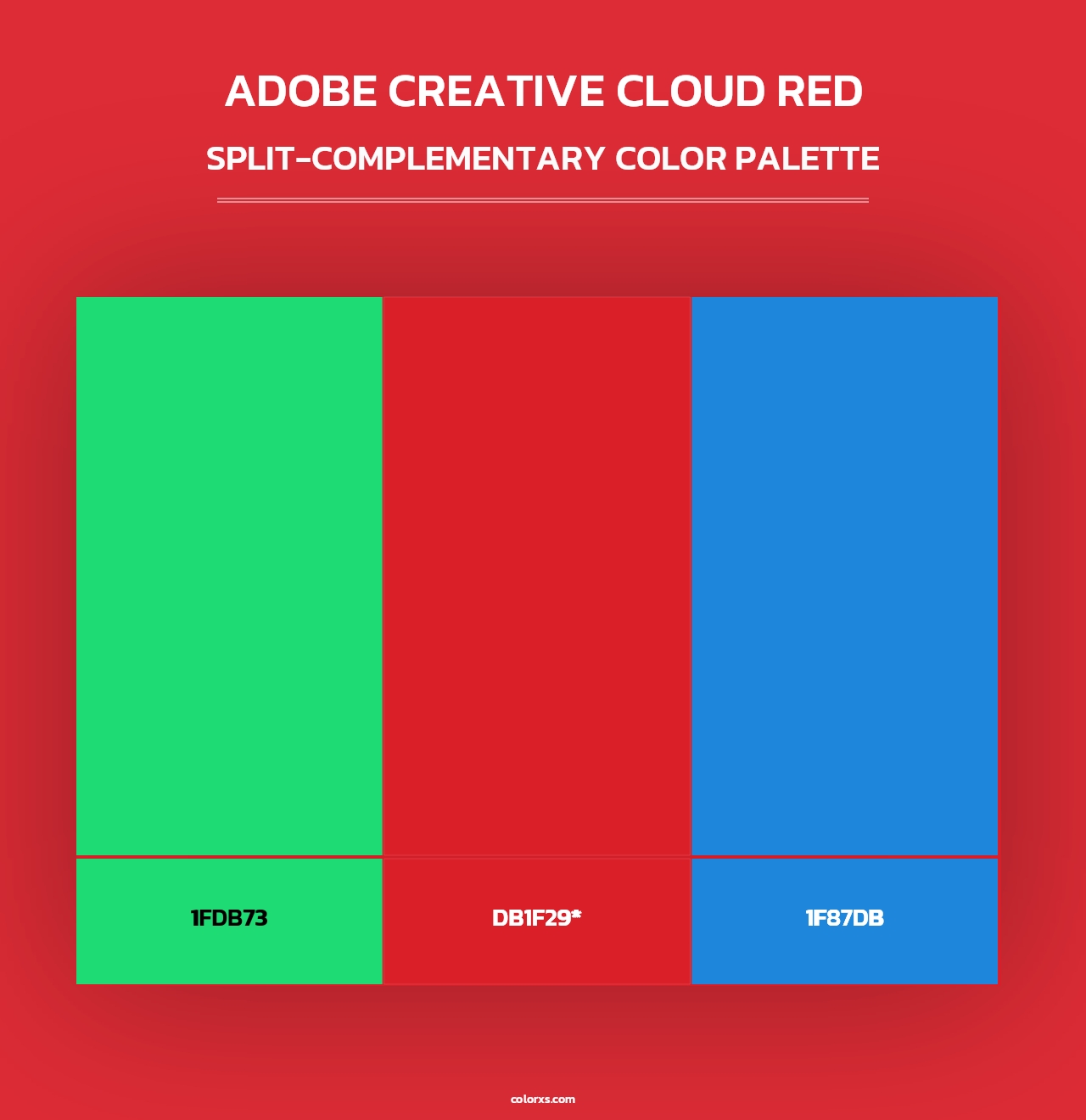 Adobe Creative Cloud Red - Split-Complementary Color Palette