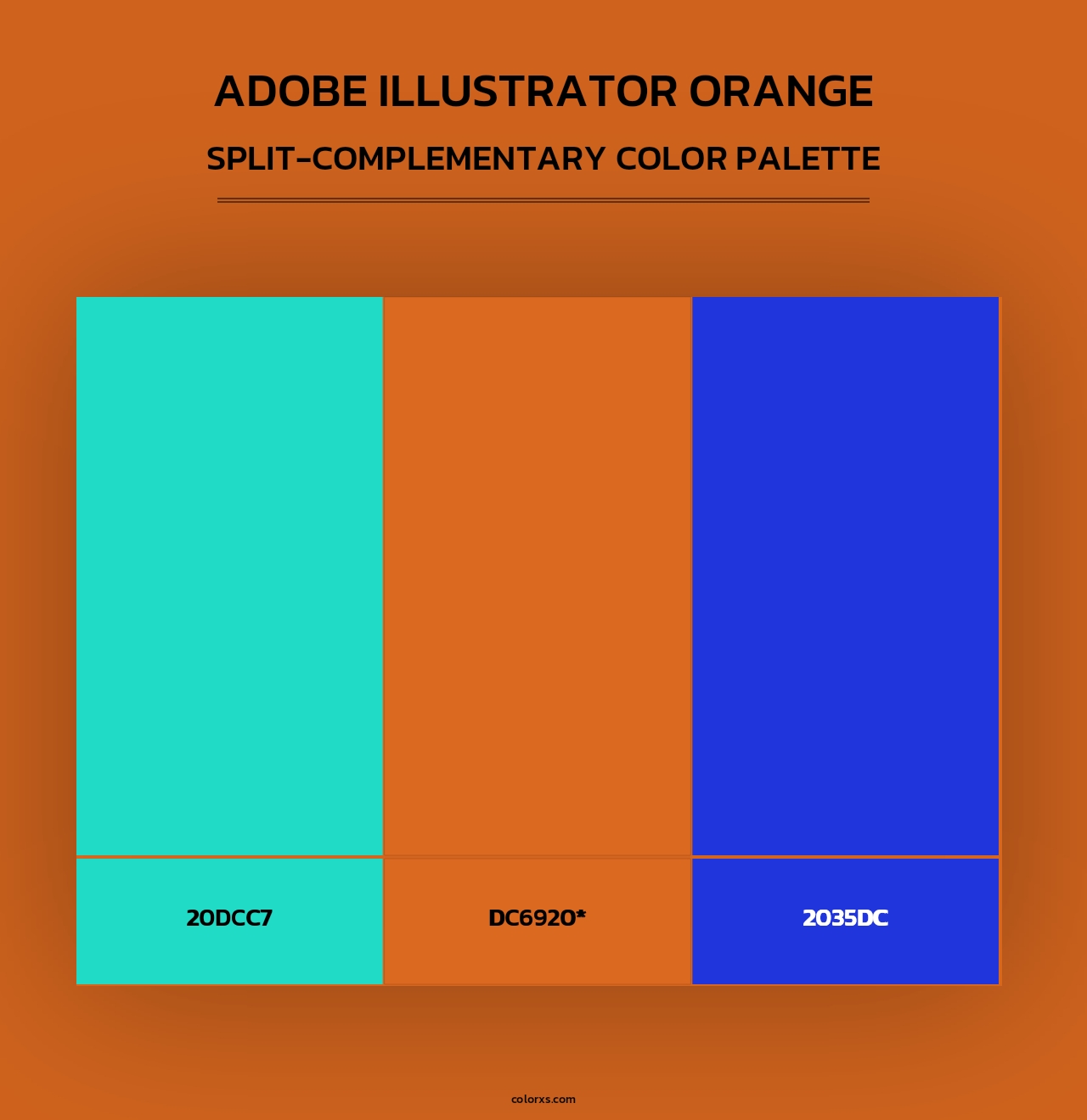 Adobe Illustrator Orange - Split-Complementary Color Palette