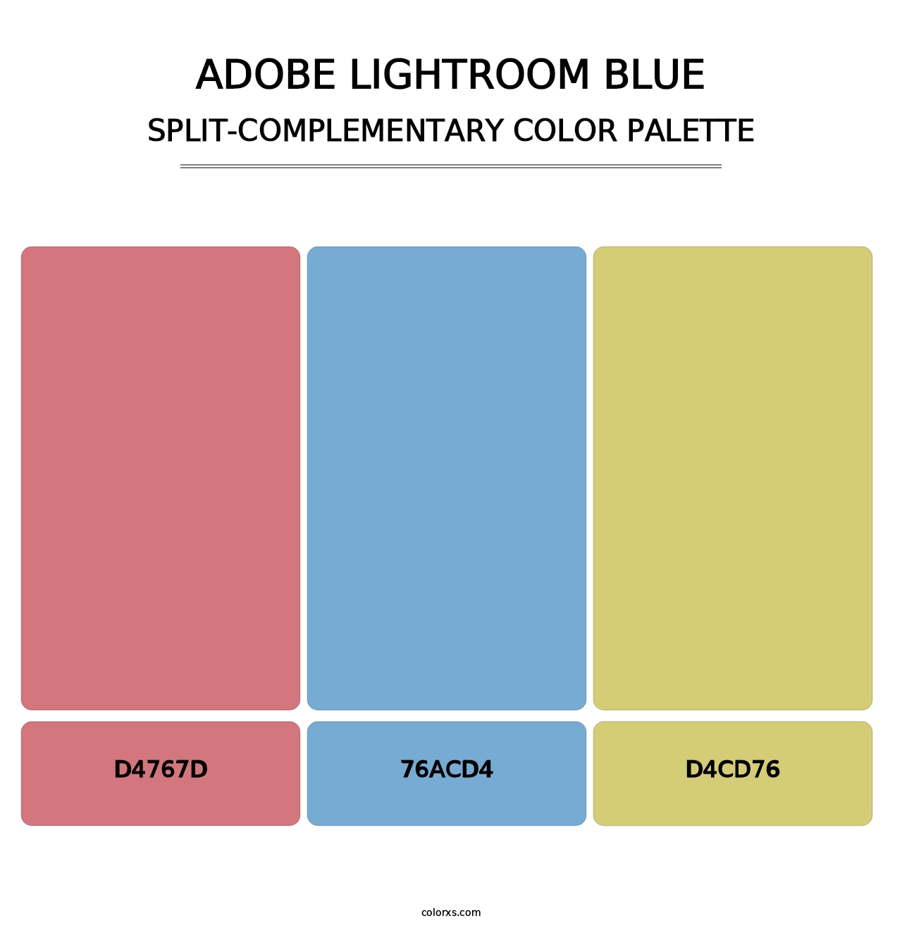 Adobe Lightroom Blue - Split-Complementary Color Palette