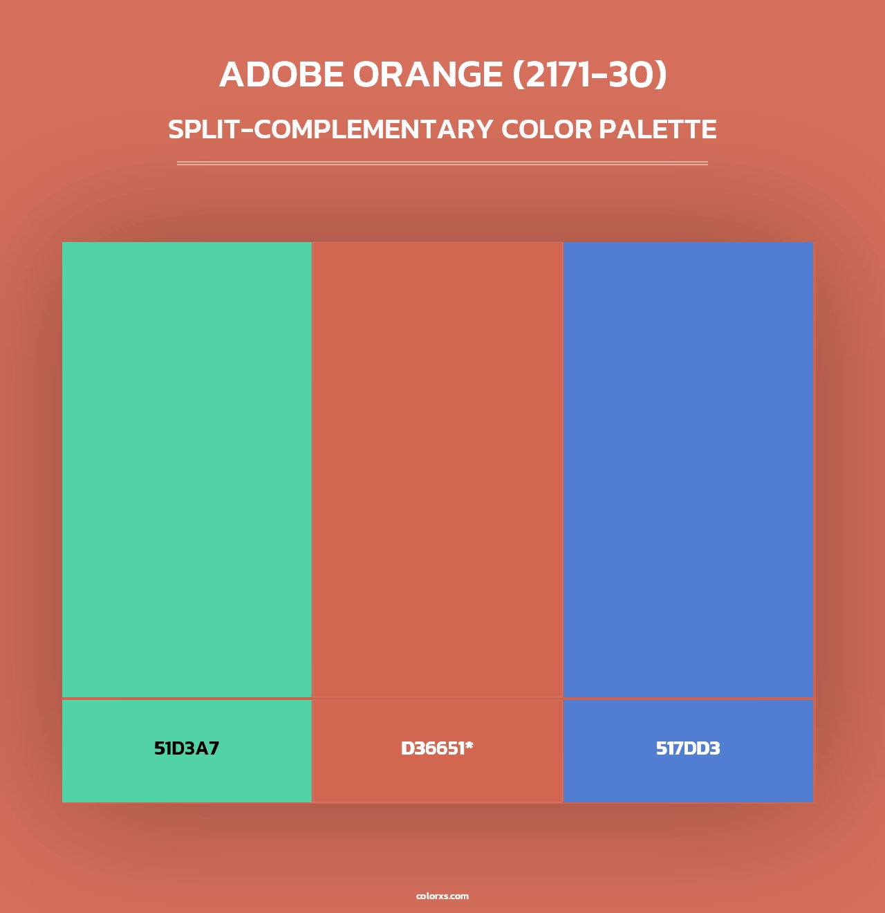Adobe Orange (2171-30) - Split-Complementary Color Palette