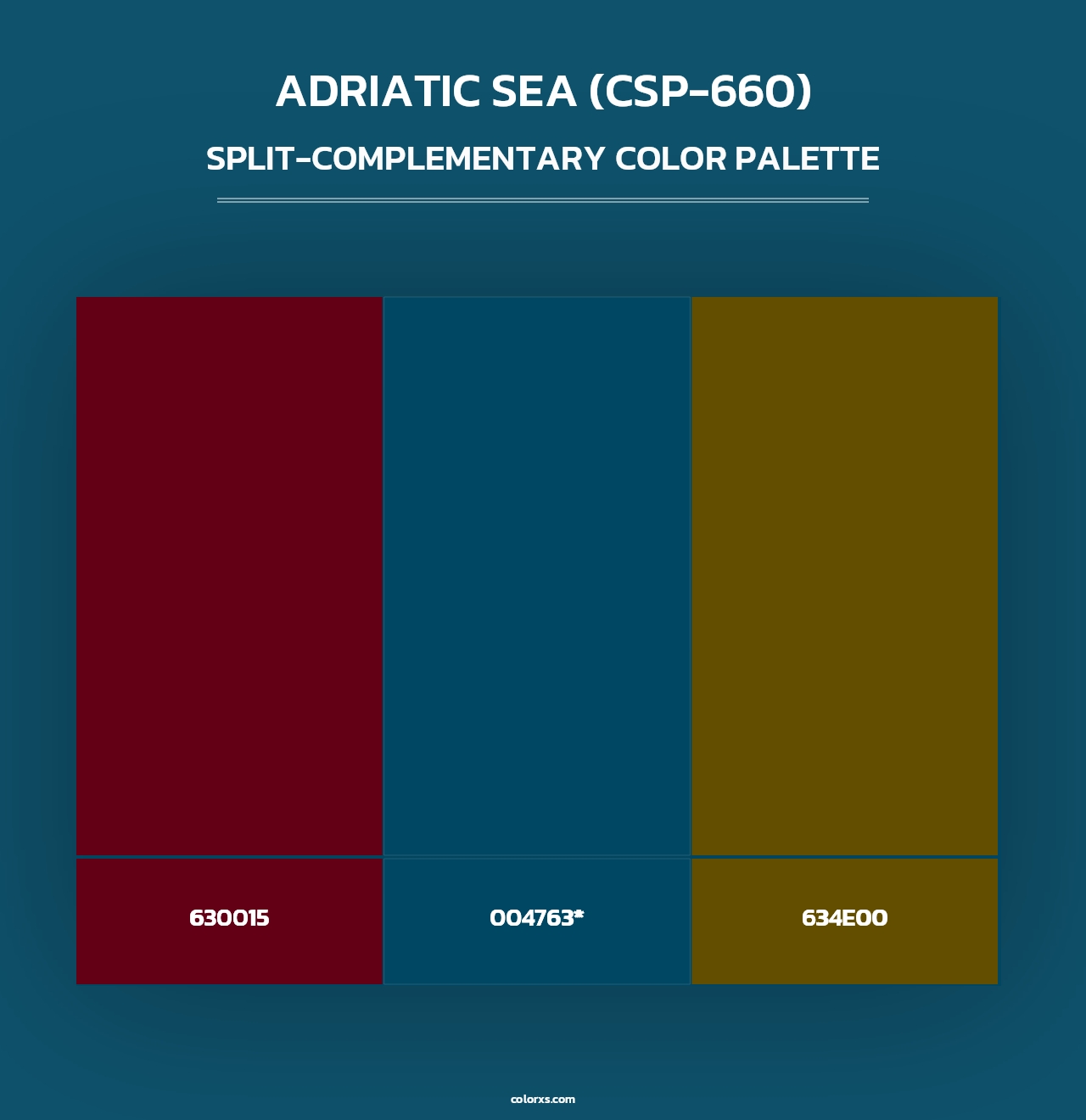 Adriatic Sea (CSP-660) - Split-Complementary Color Palette