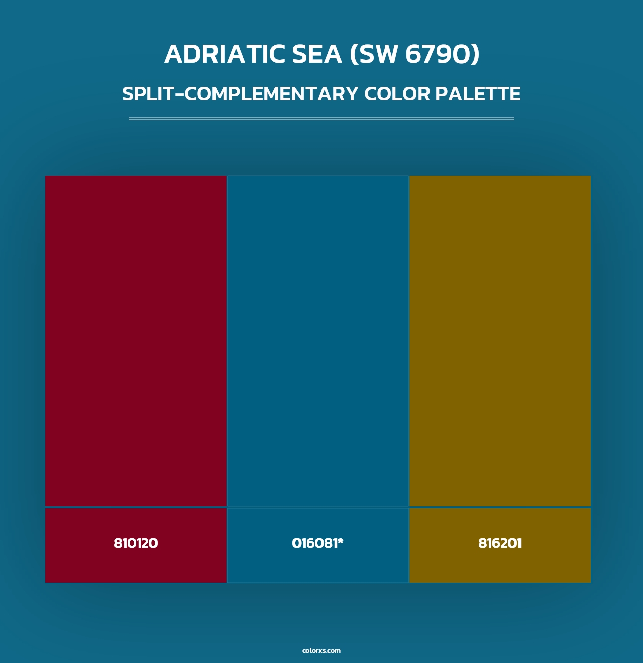 Adriatic Sea (SW 6790) - Split-Complementary Color Palette