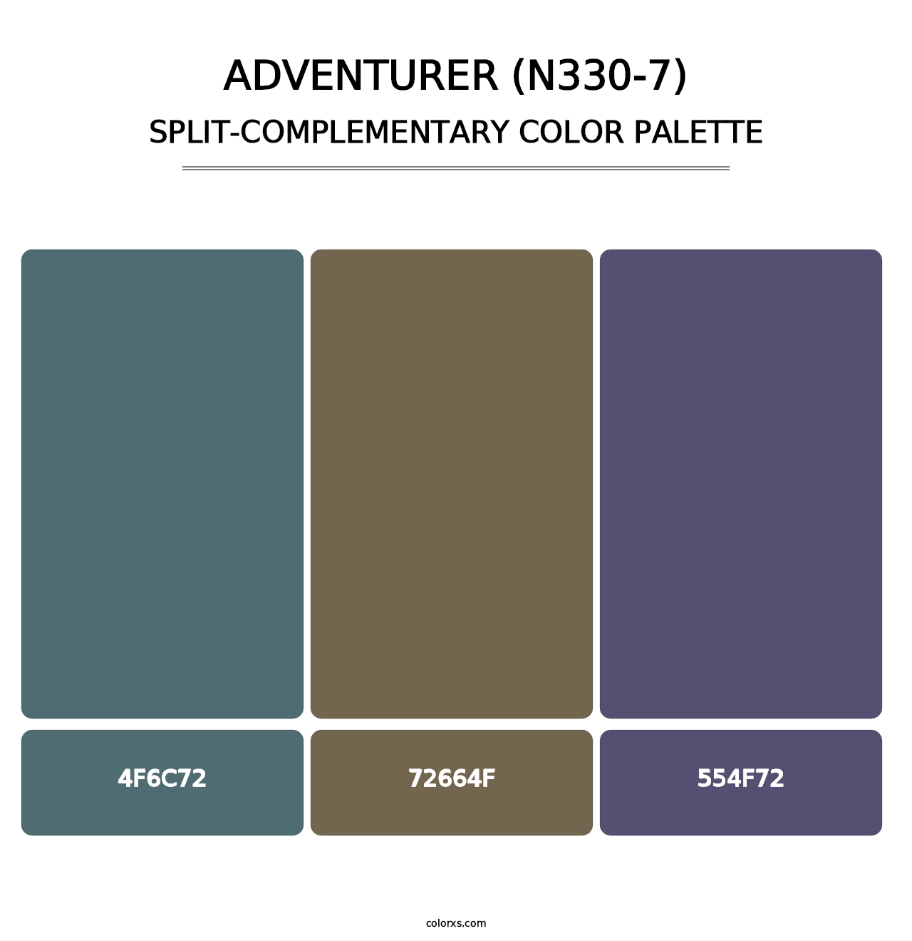Adventurer (N330-7) - Split-Complementary Color Palette