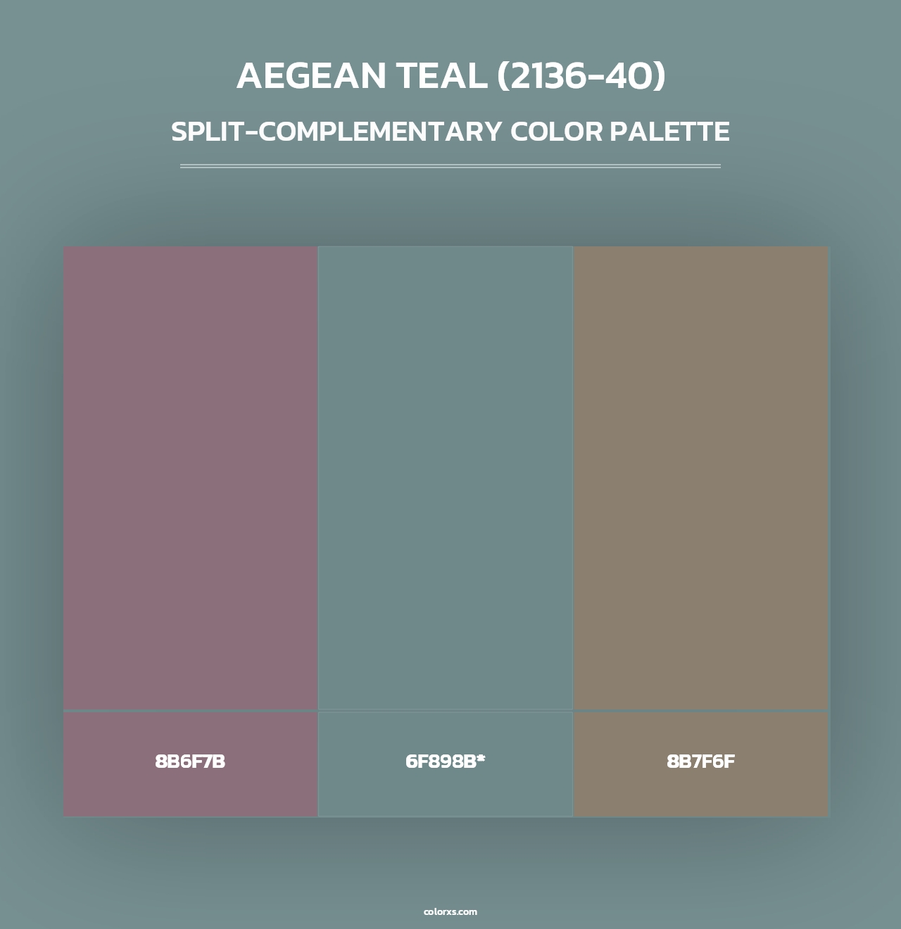 Aegean Teal (2136-40) - Split-Complementary Color Palette