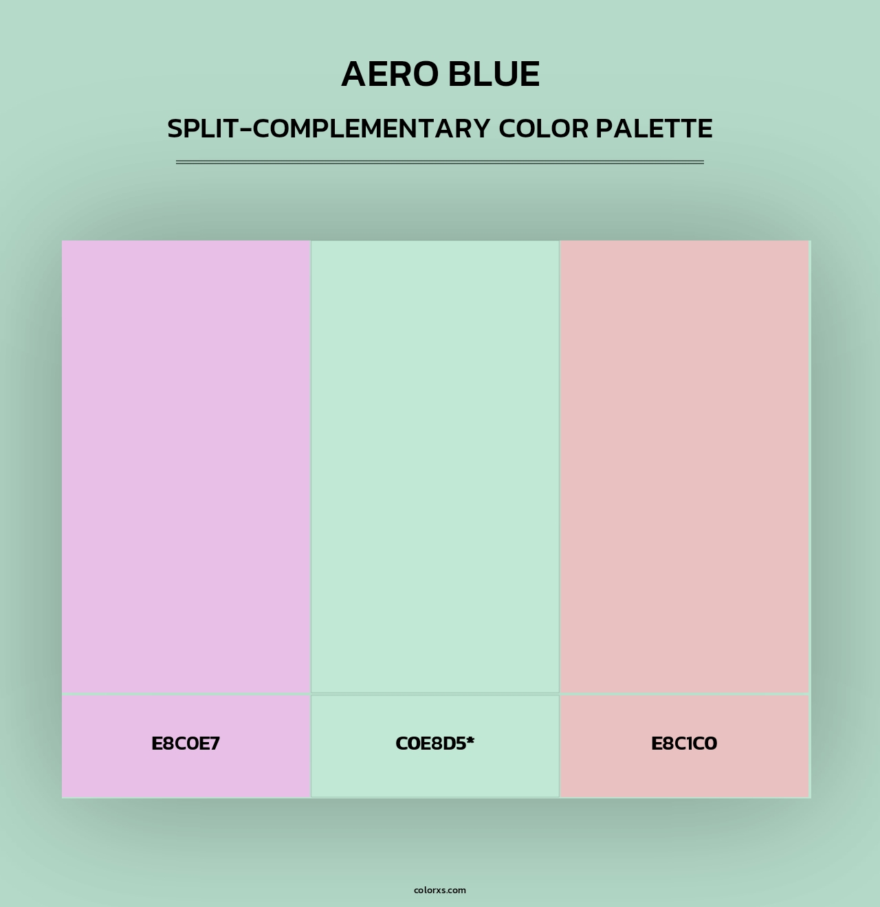 Aero Blue - Split-Complementary Color Palette