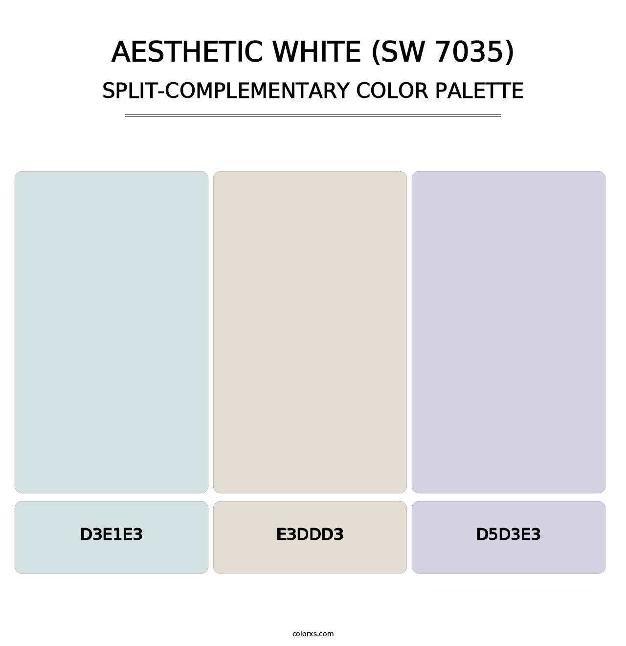 Aesthetic White (SW 7035) - Split-Complementary Color Palette
