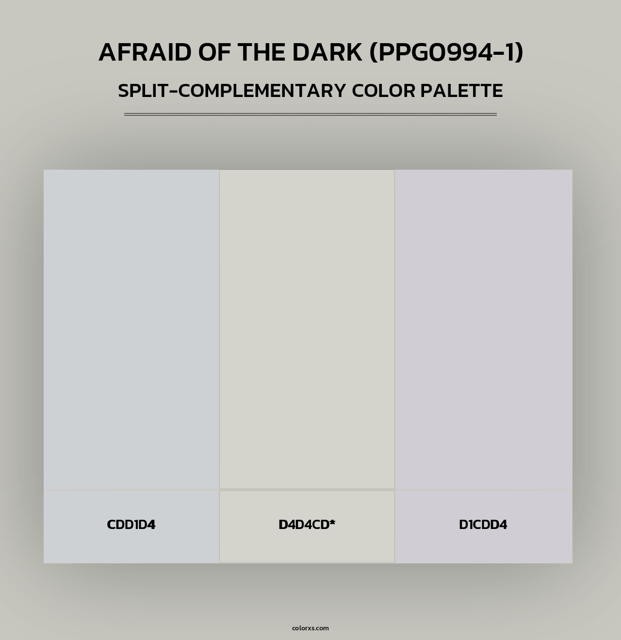 Afraid Of The Dark (PPG0994-1) - Split-Complementary Color Palette