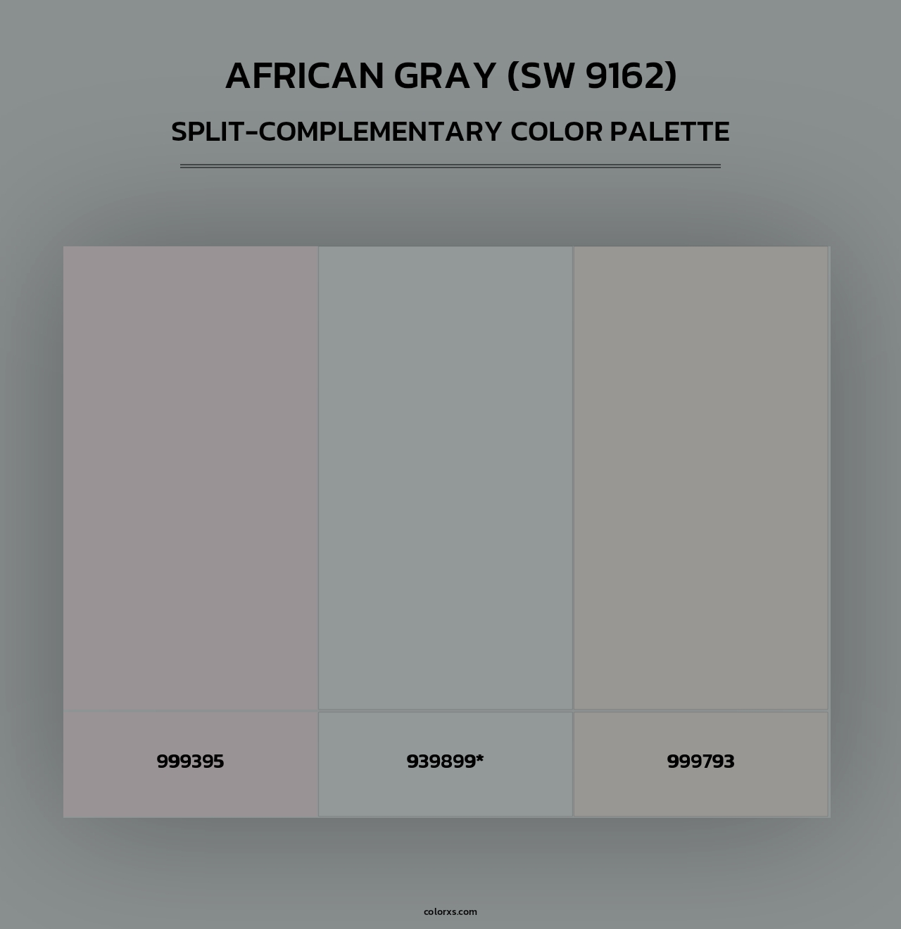 African Gray (SW 9162) - Split-Complementary Color Palette
