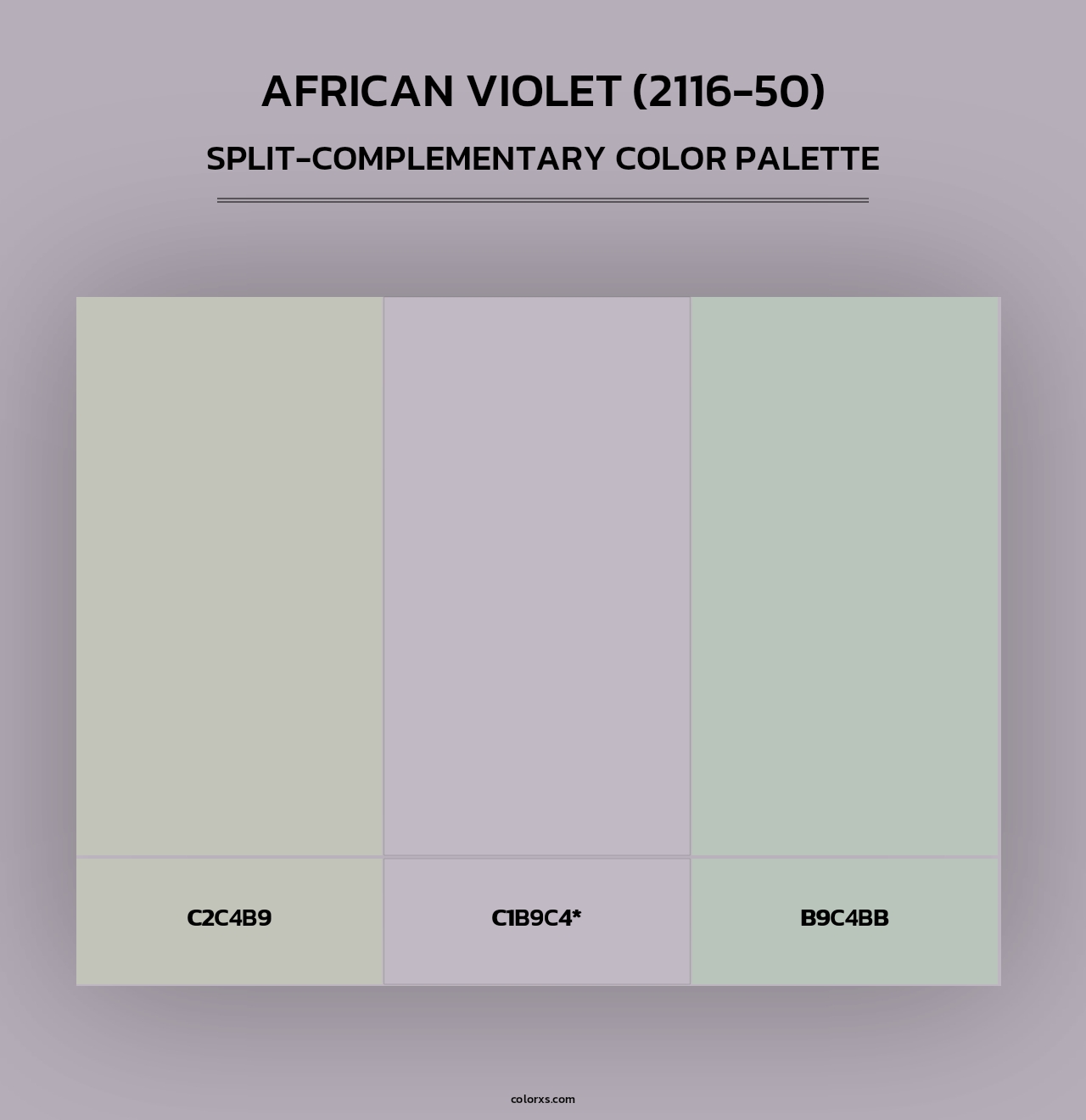 African Violet (2116-50) - Split-Complementary Color Palette