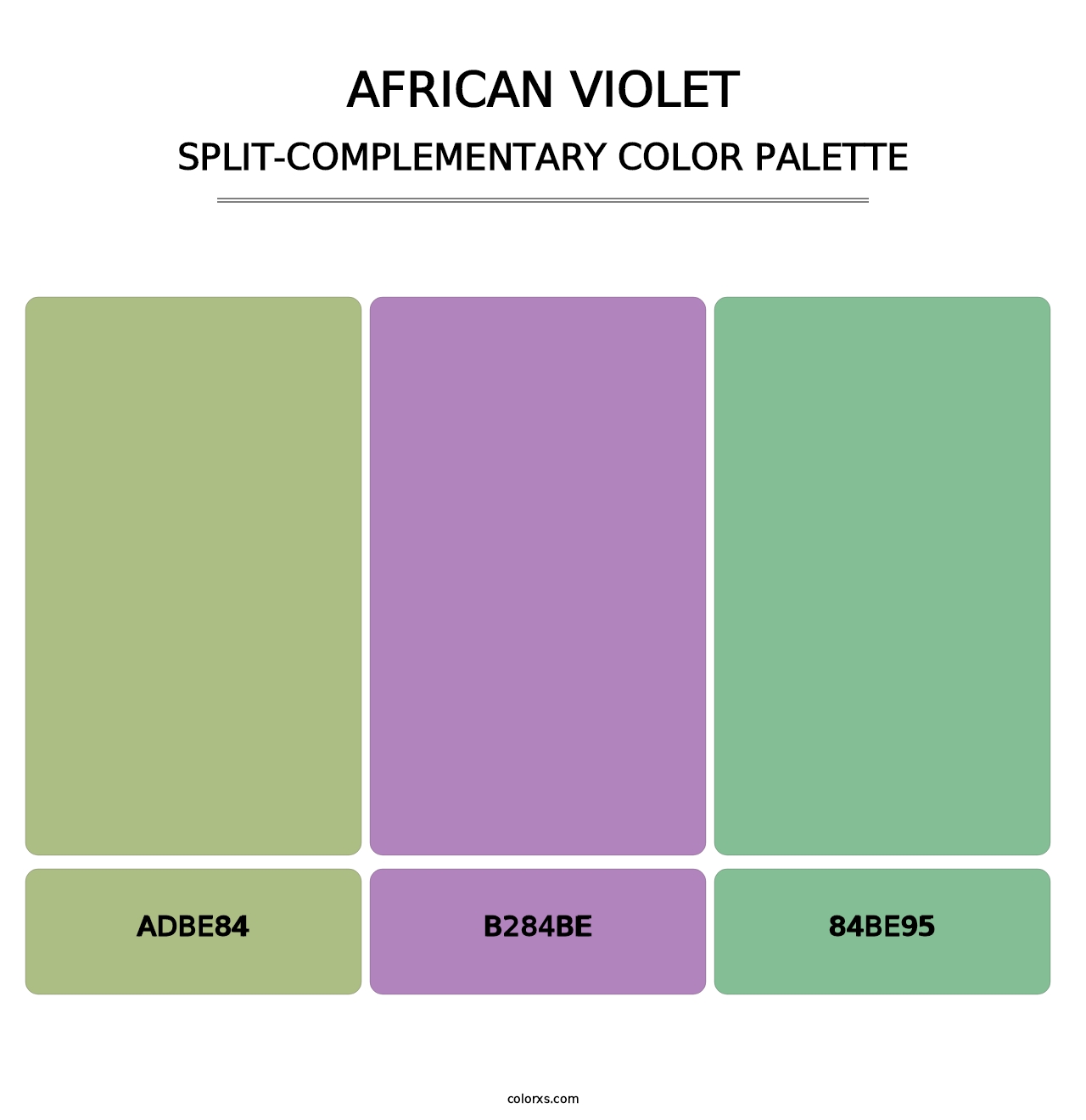 African Violet - Split-Complementary Color Palette